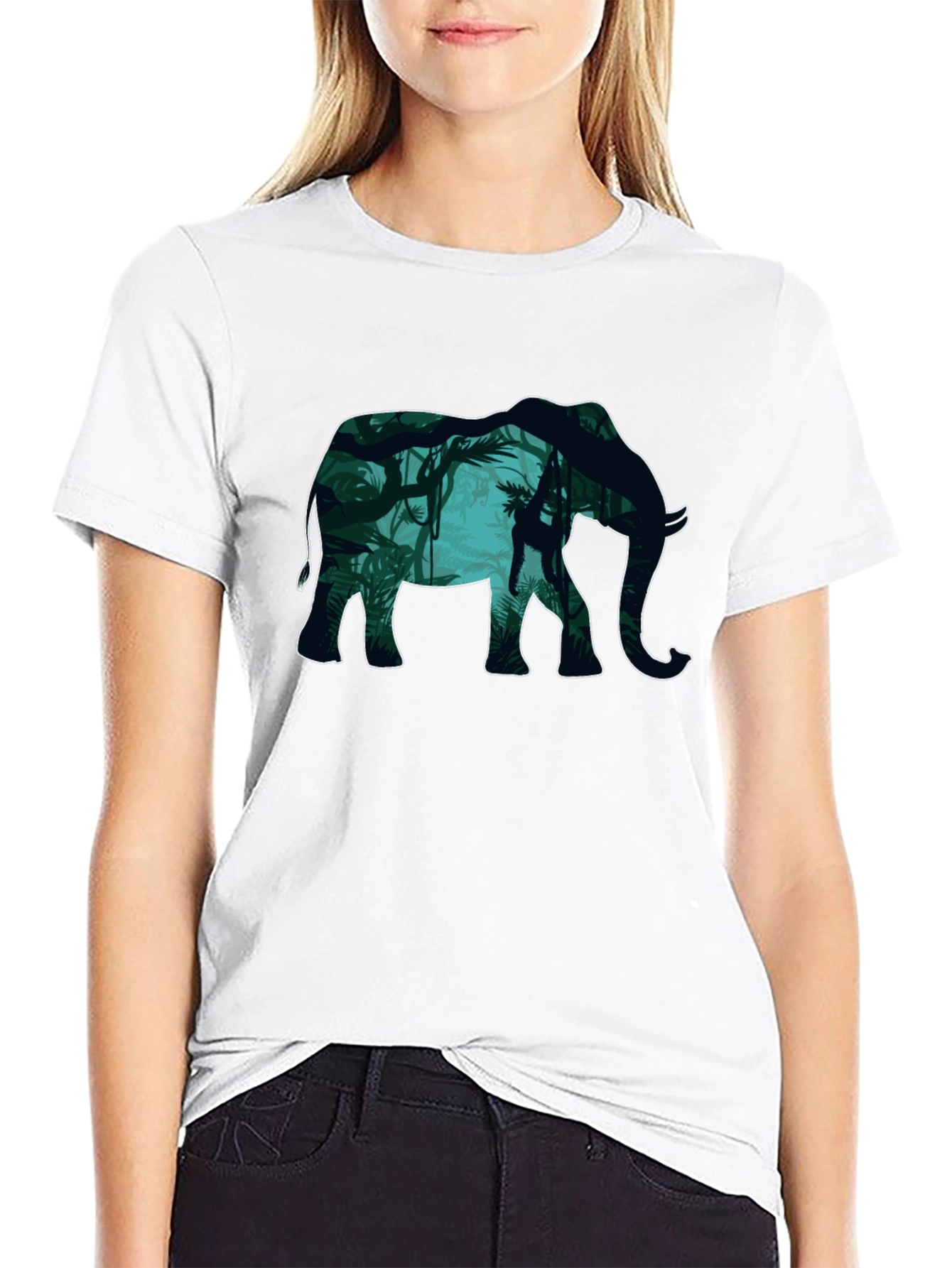 Elephant Jungle Graphic T-Shirt