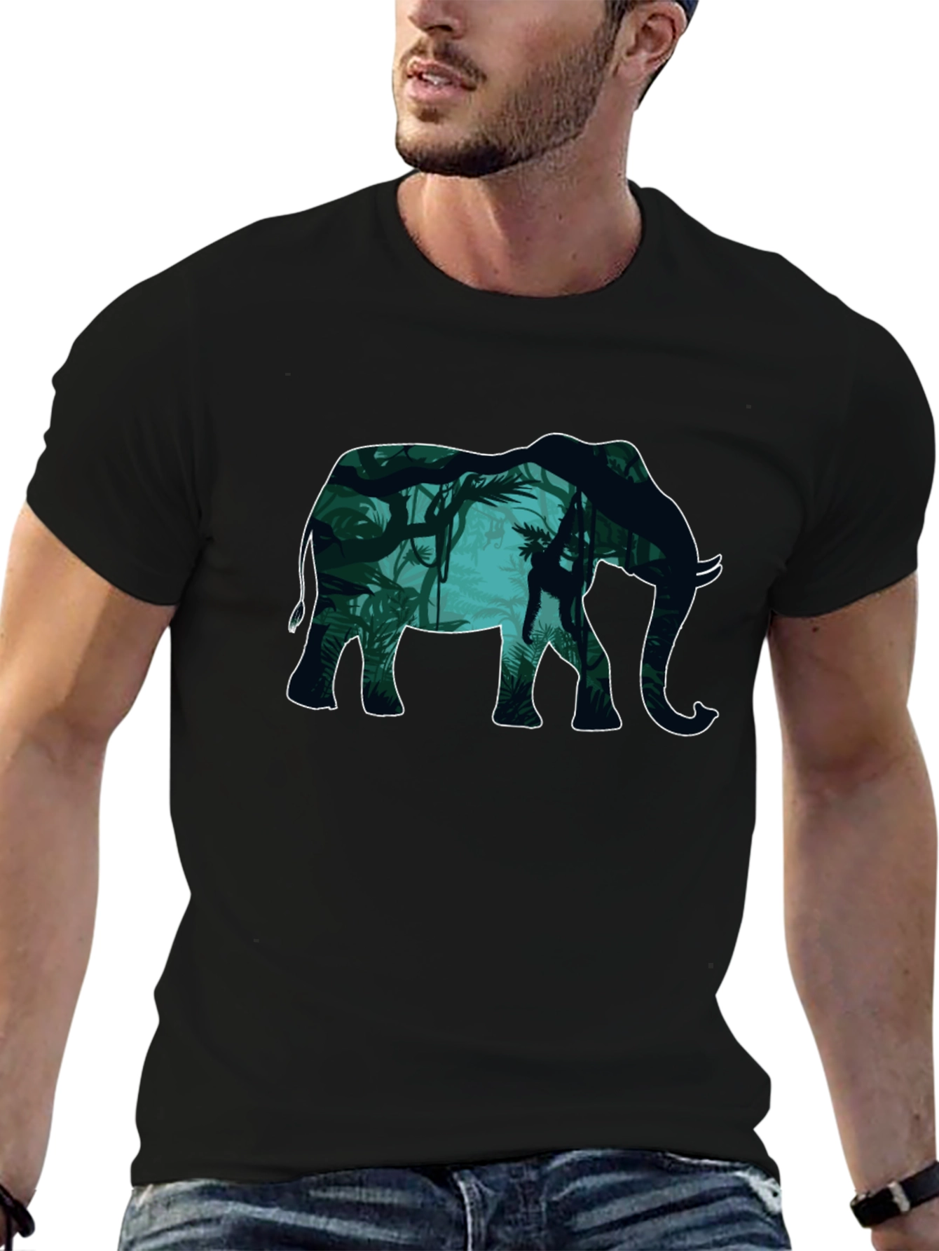 Elephant Jungle Graphic T-Shirt