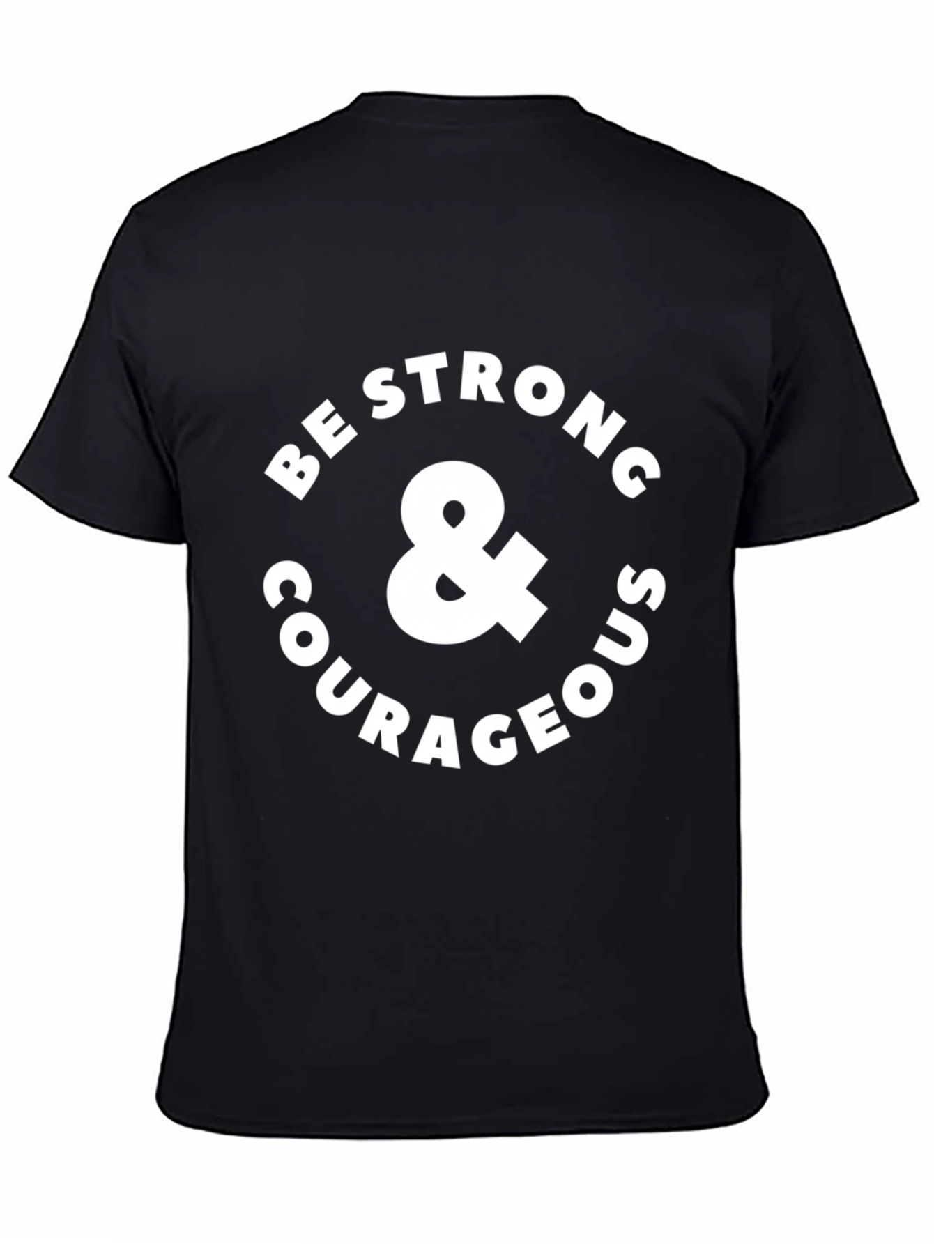 Be Strong & Courageous Graphic Tee - Black