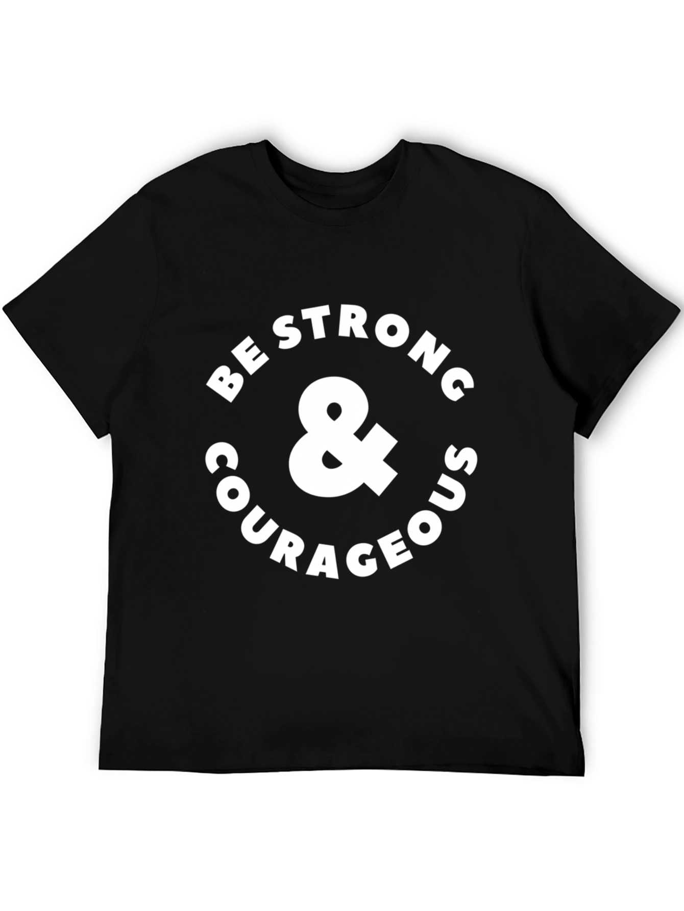 Be Strong & Courageous Graphic Tee - Black
