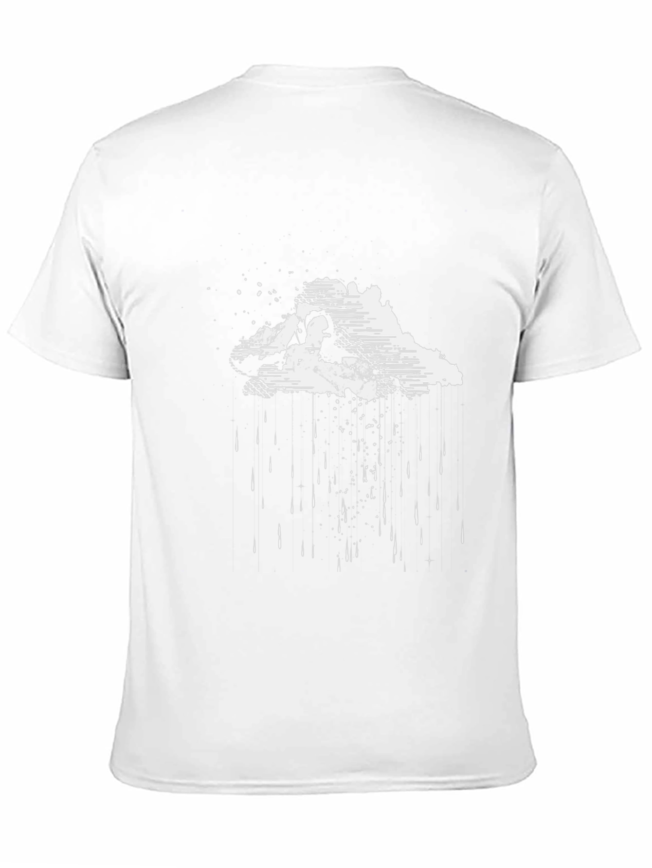 Black Graphic Tee - Rainy Cloud Design