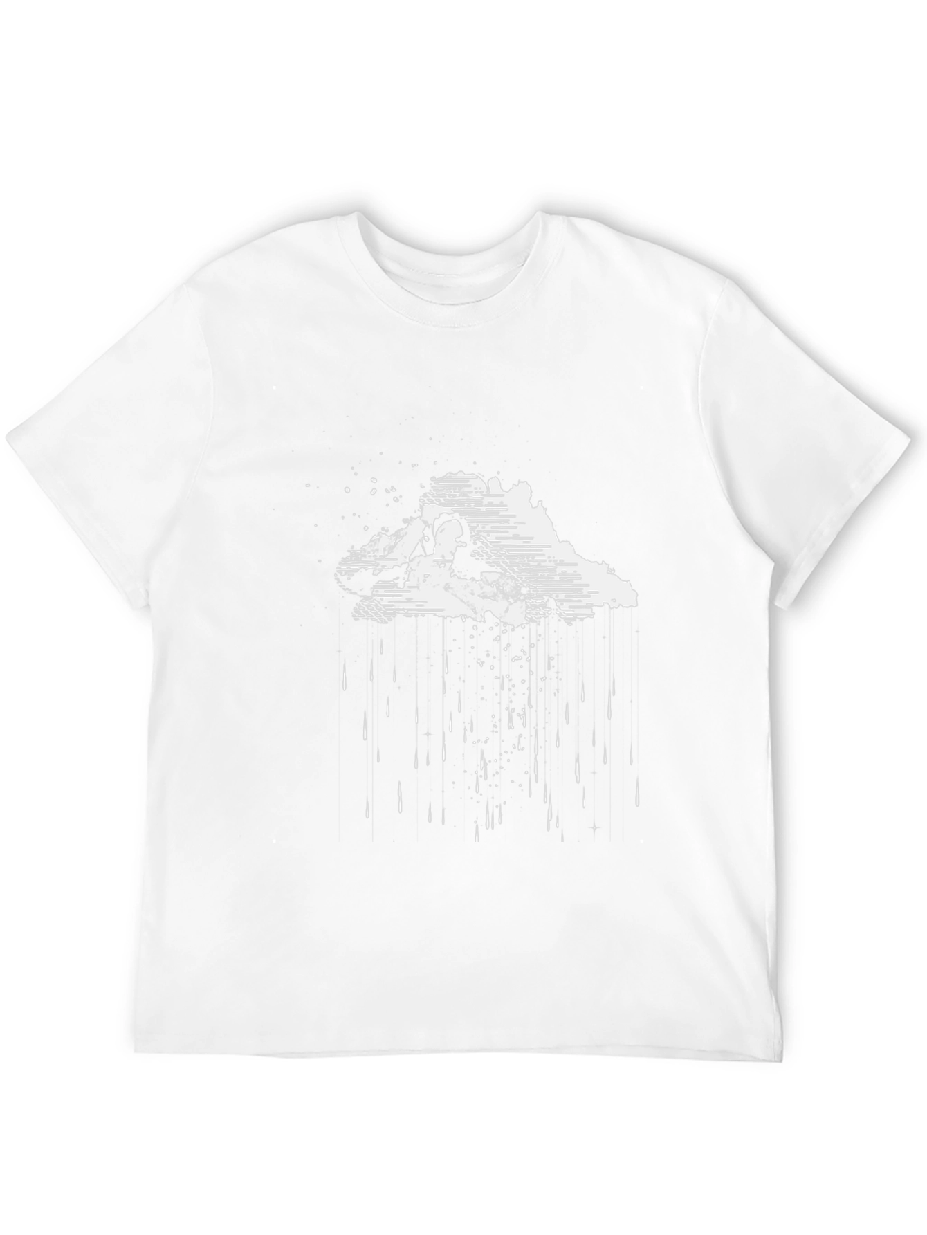 Black Graphic Tee - Rainy Cloud Design