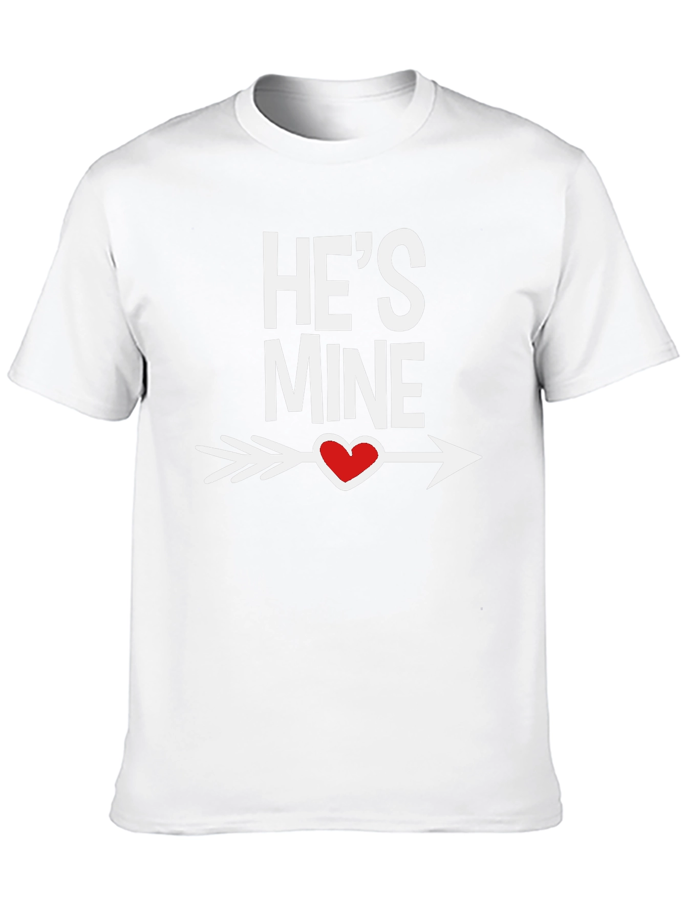 Hes Mine Heart Arrow Black T-Shirt