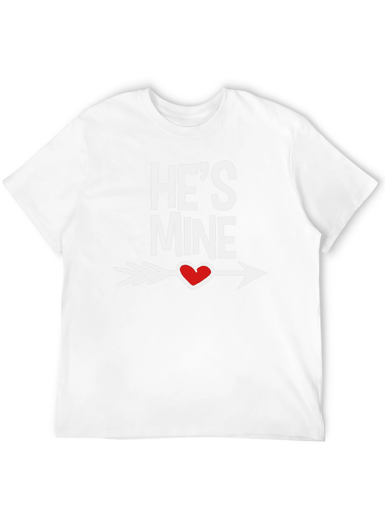 Hes Mine Heart Arrow Black T-Shirt