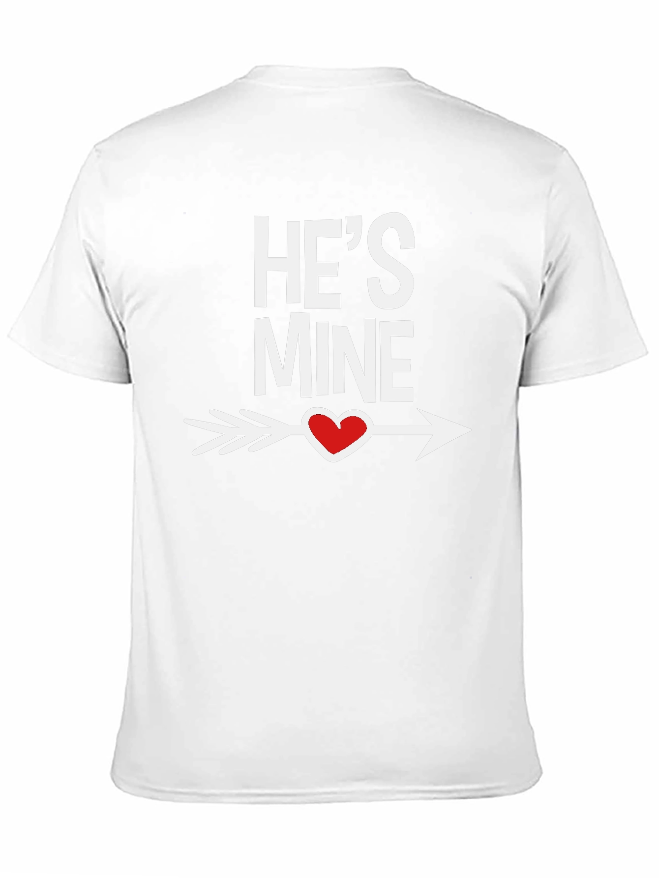 Hes Mine Heart Arrow Black T-Shirt