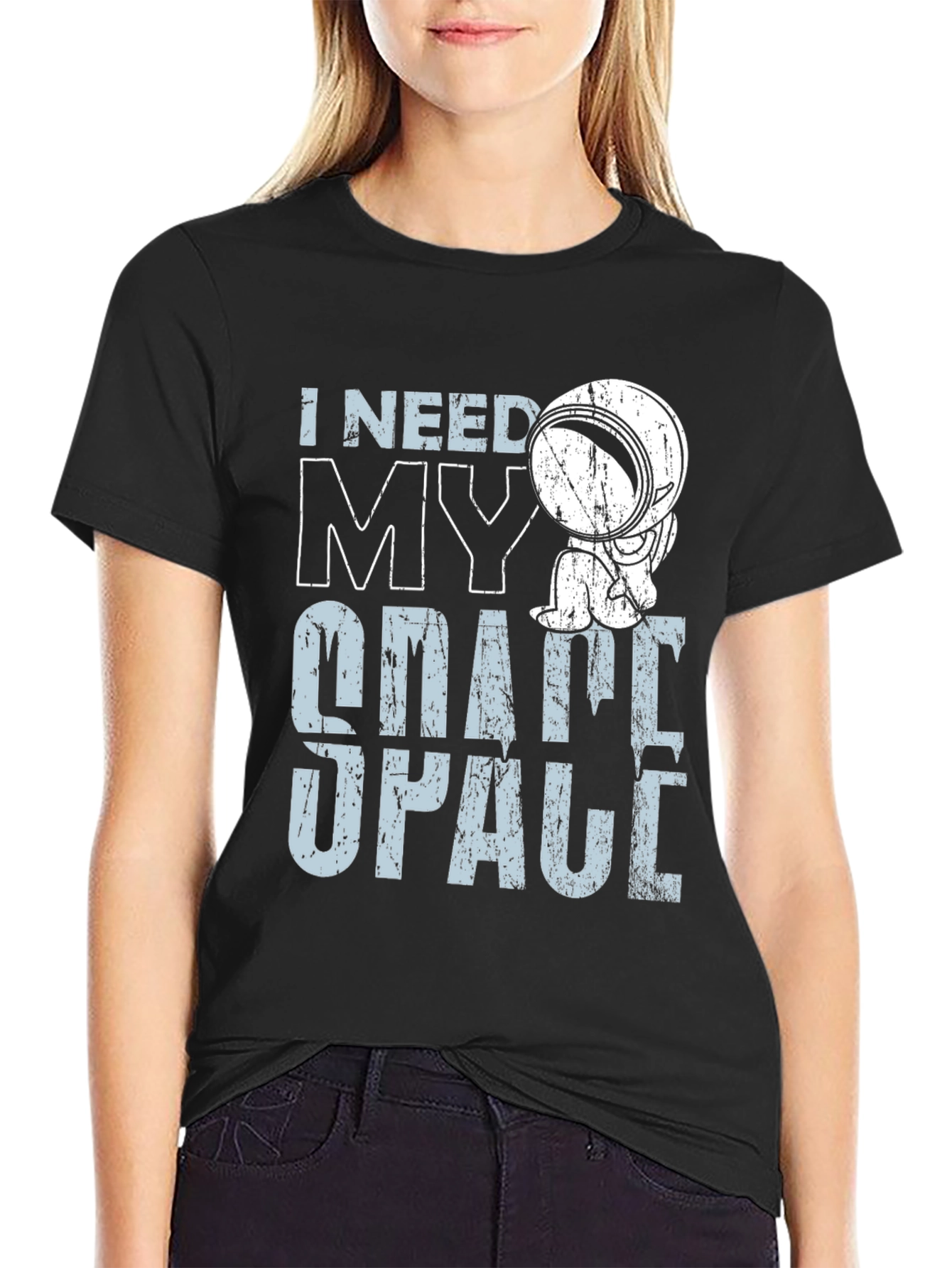 I Need My Space Graphic Tee - Astronaut Design