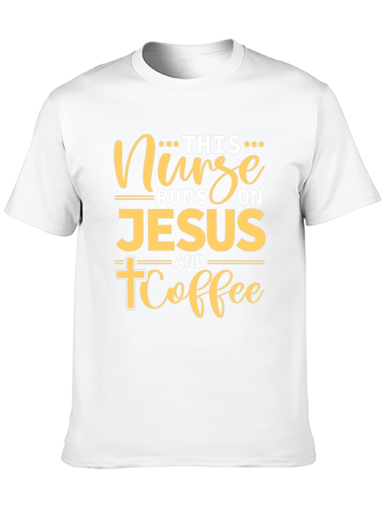 Nurse Runs on Jesus & Coffee T-Shirt