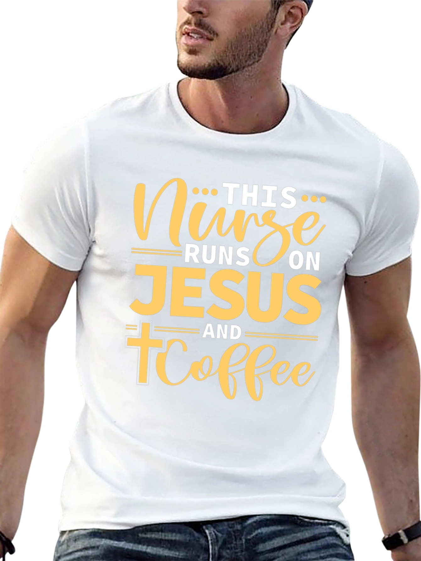 Nurse Runs on Jesus & Coffee T-Shirt