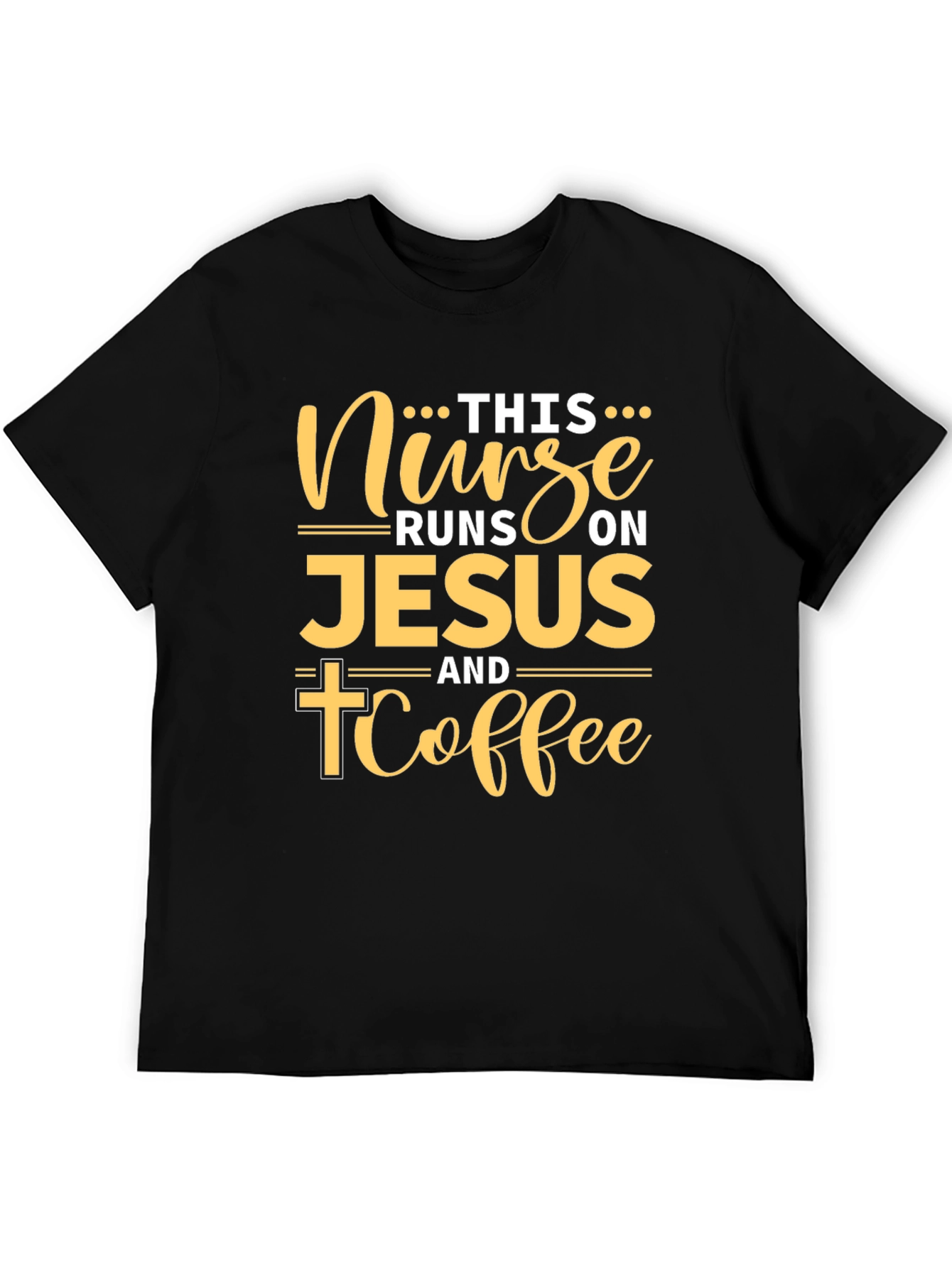 Nurse Runs on Jesus & Coffee T-Shirt