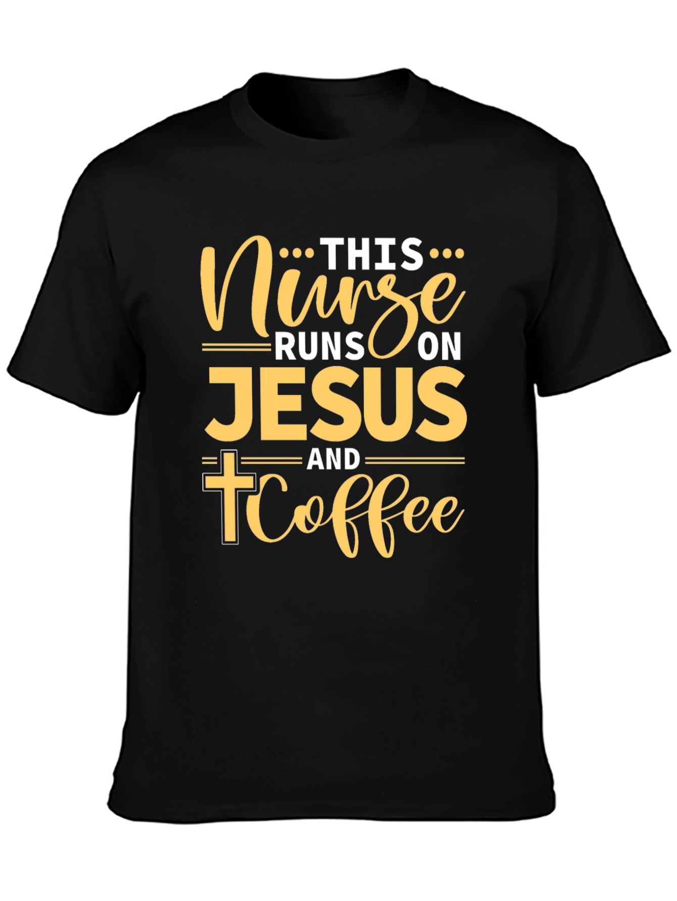 Nurse Runs on Jesus & Coffee T-Shirt