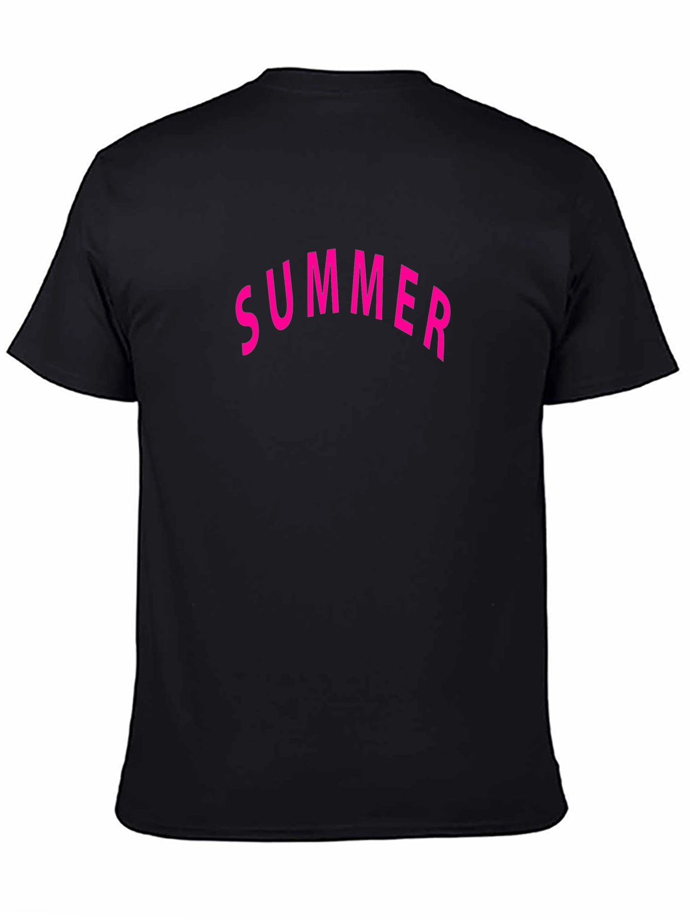 Summer Pink Graphic Black Tee