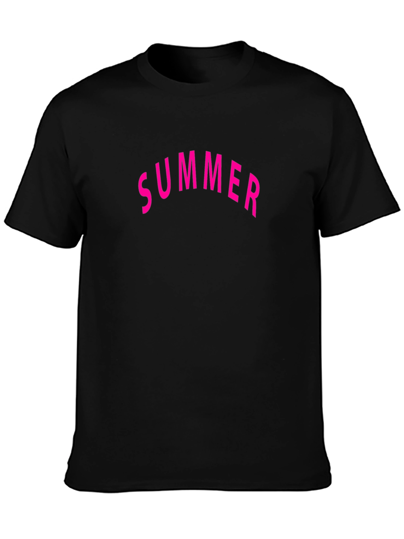 Summer Pink Graphic Black Tee