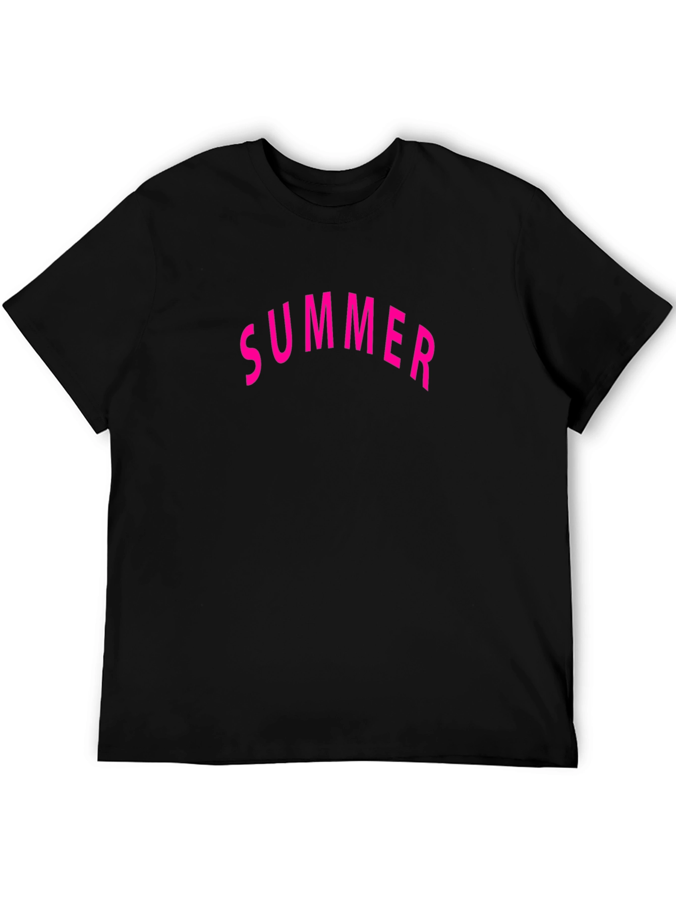 Summer Pink Graphic Black Tee
