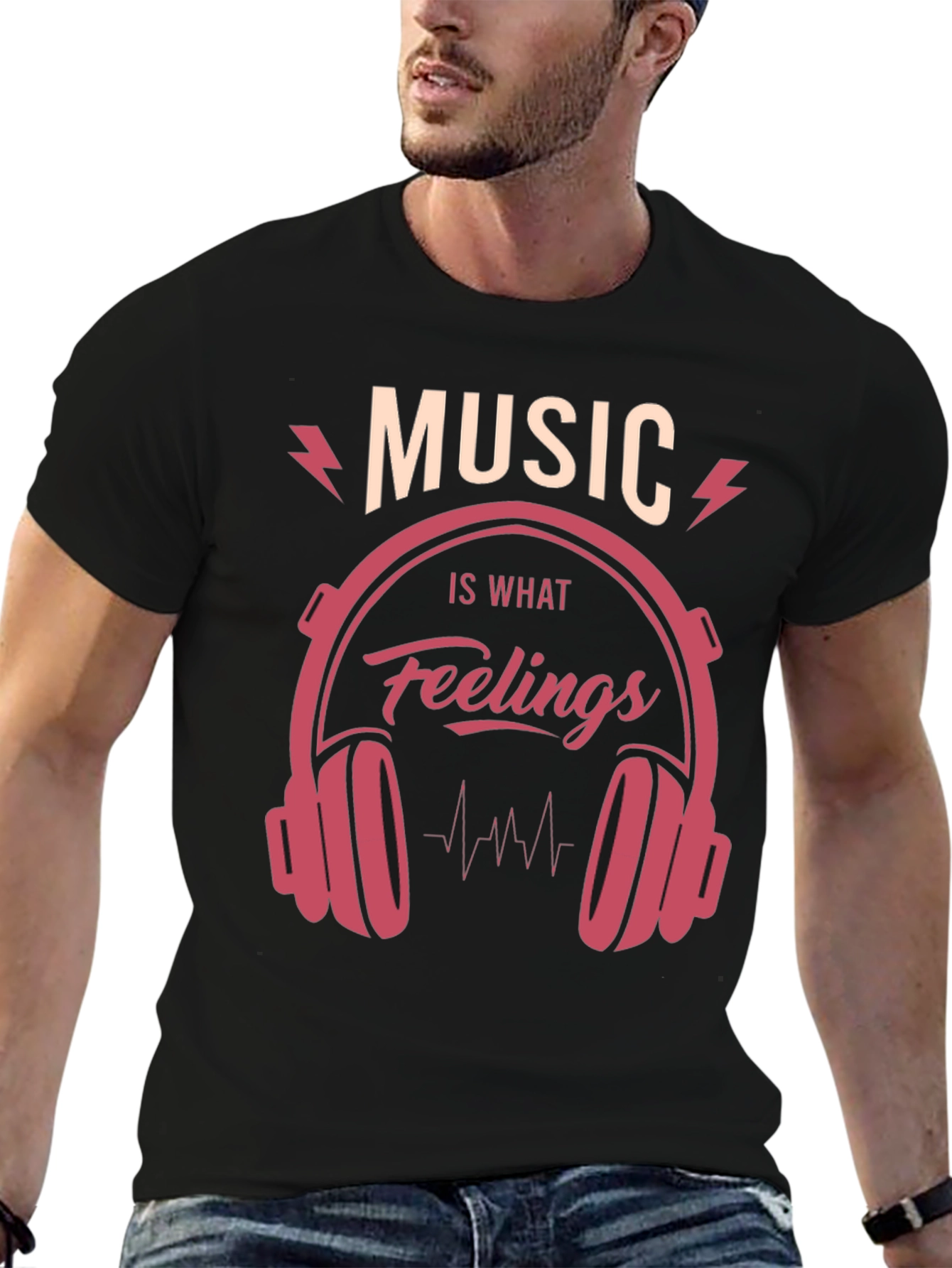 Music is What Feelings Sound Like Graphic Tee