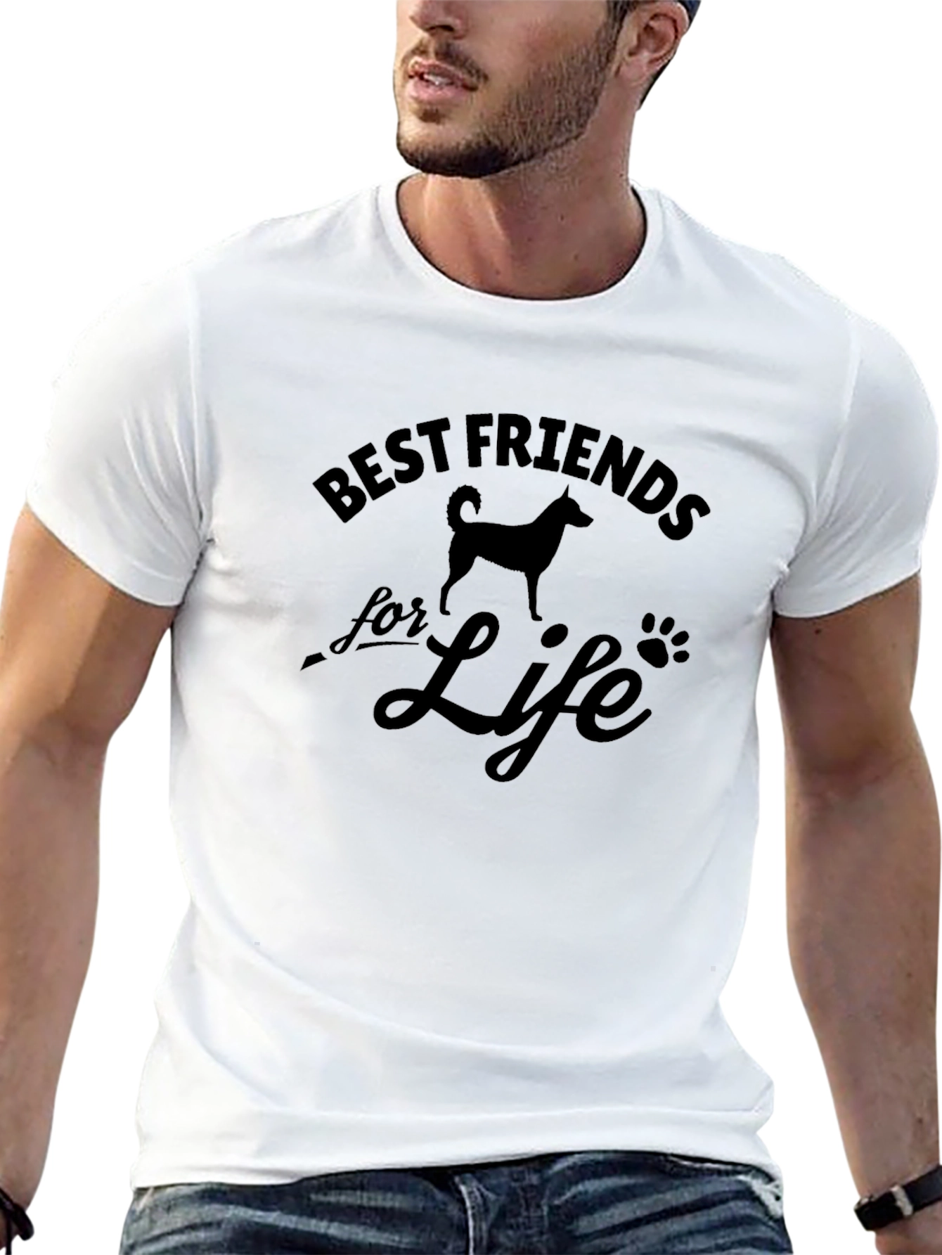 Best Friends For Life Dog Graphic T-Shirt