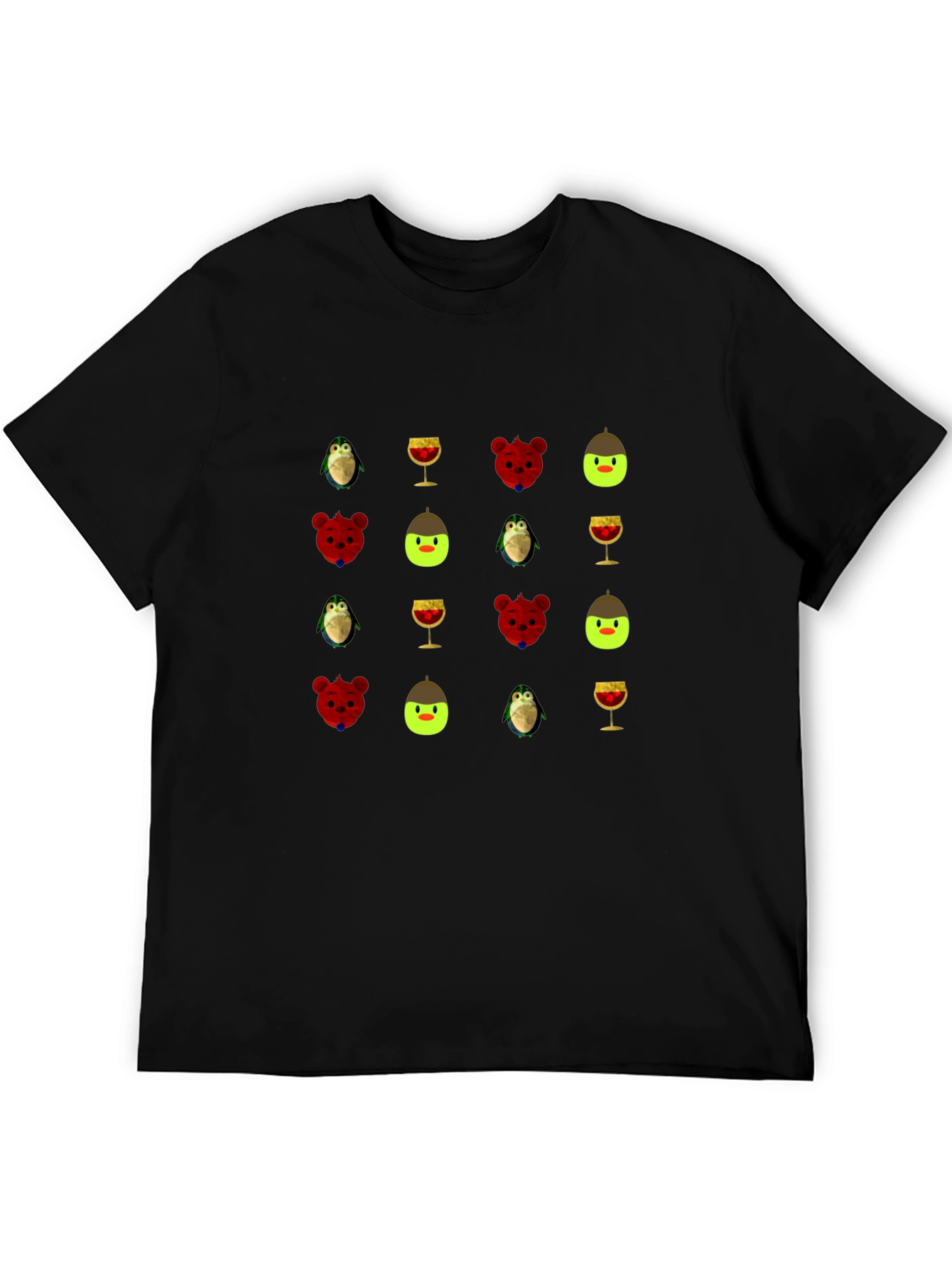 Patterned Black T-Shirt