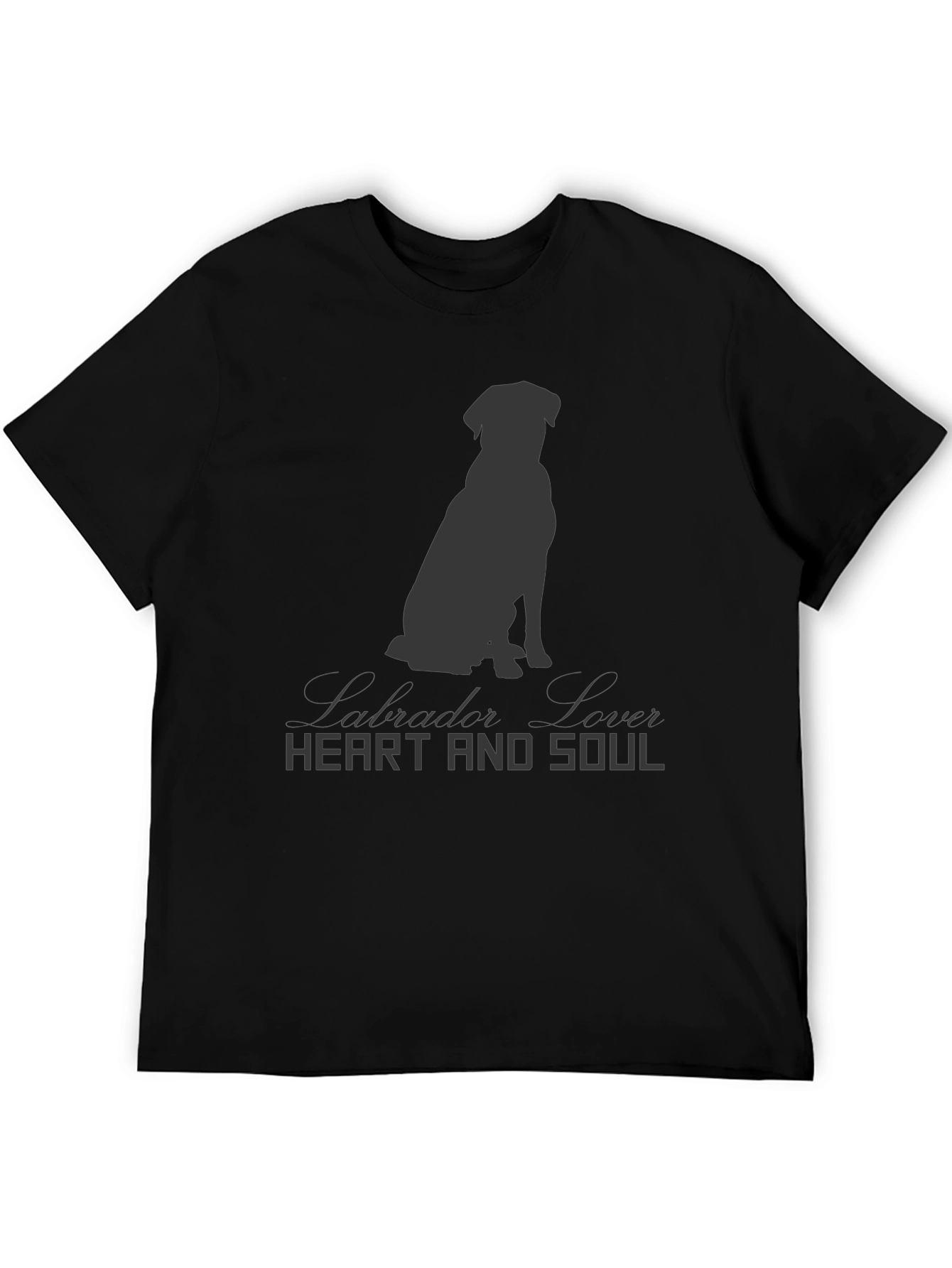 Labrador Lover Heart and Soul Black T-Shirt