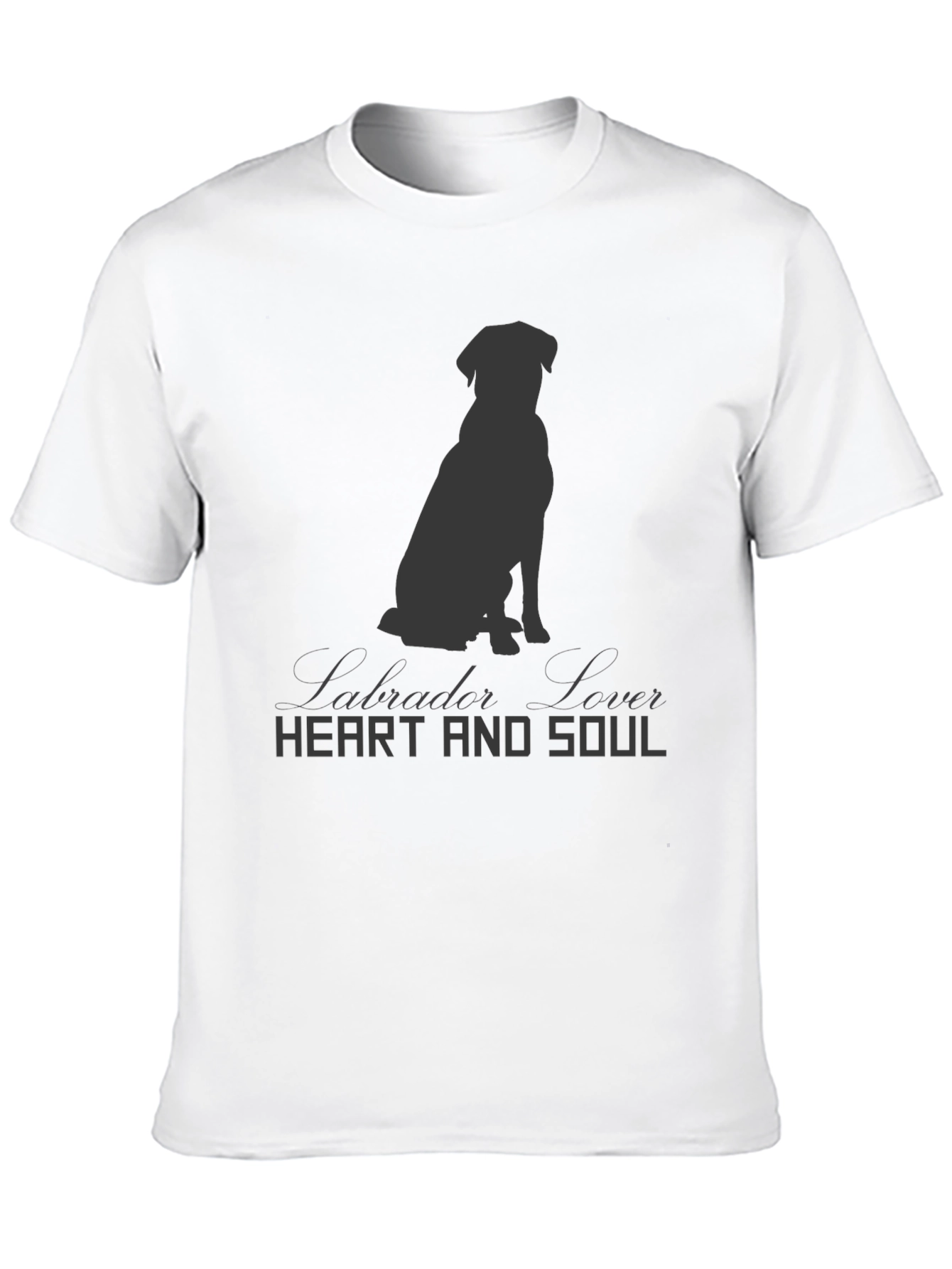 Labrador Lover Heart and Soul Black T-Shirt