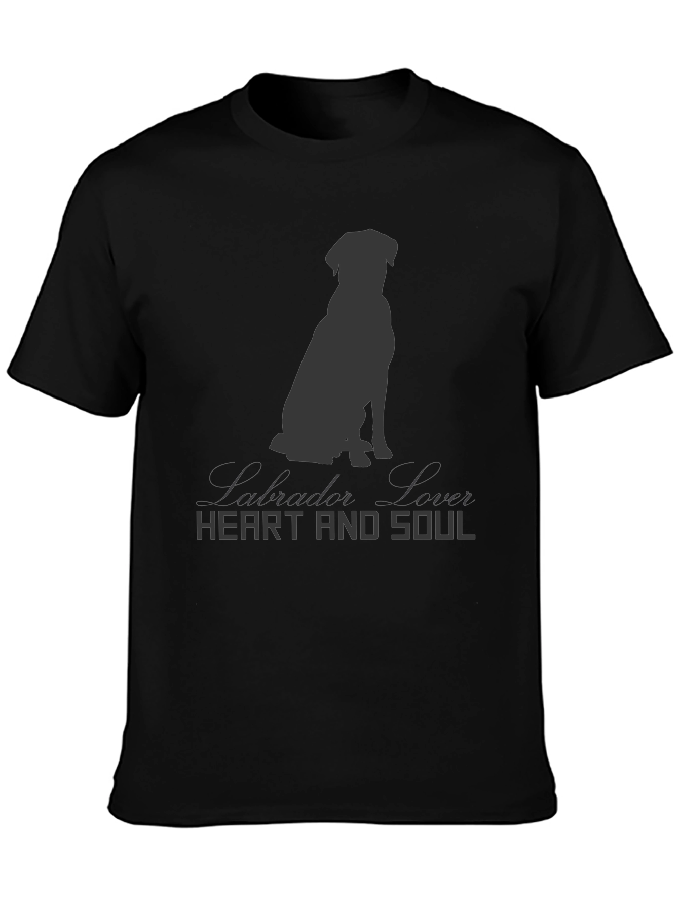 Labrador Lover Heart and Soul Black T-Shirt
