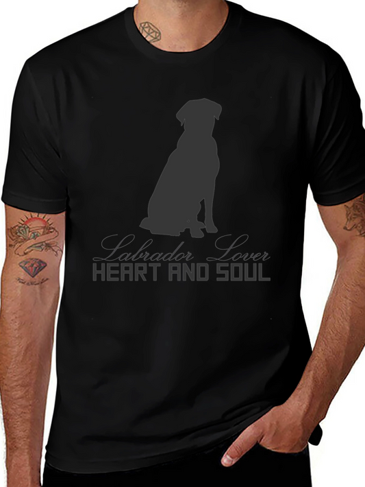 Labrador Lover Heart and Soul Black T-Shirt