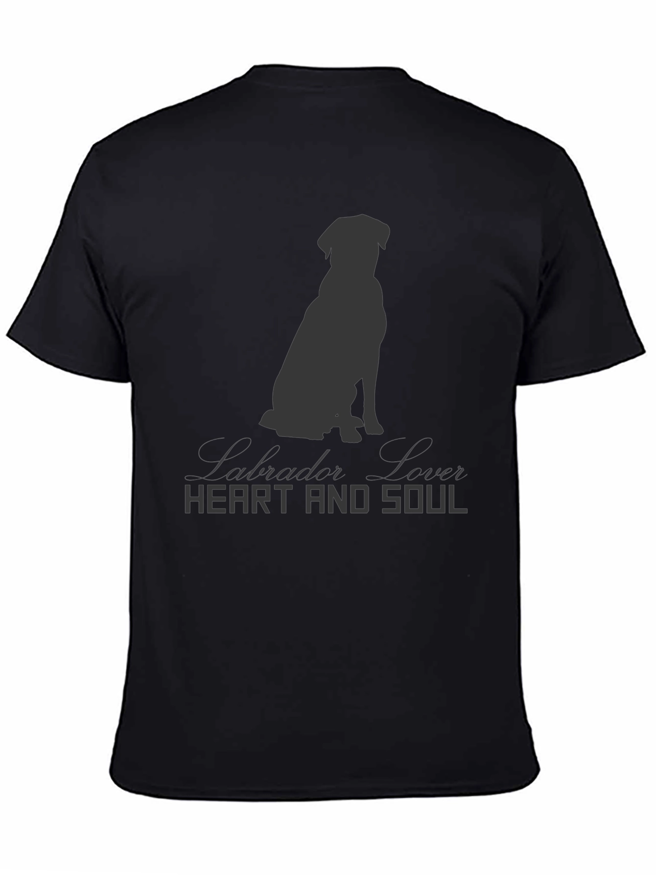 Labrador Lover Heart and Soul Black T-Shirt