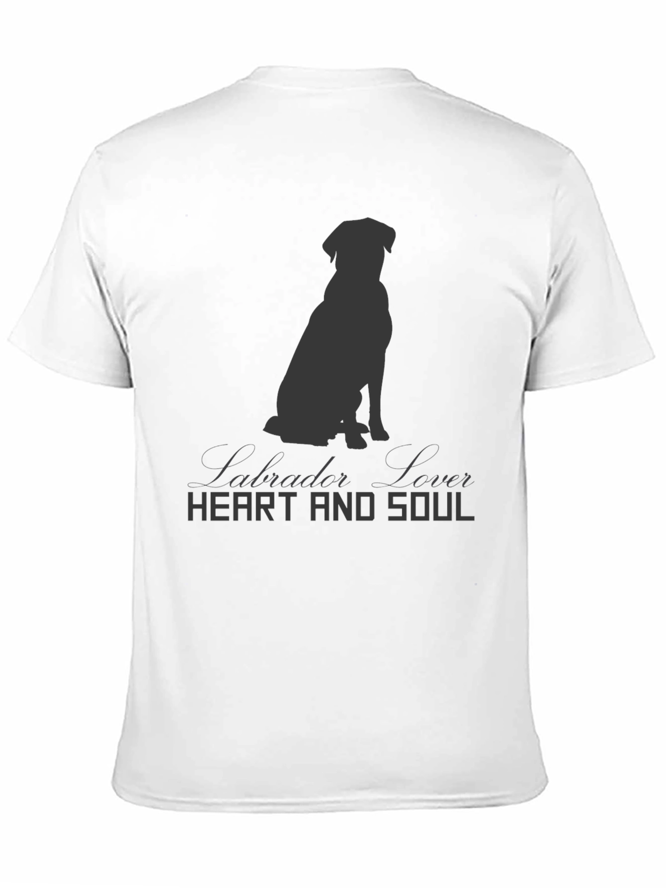 Labrador Lover Heart and Soul Black T-Shirt
