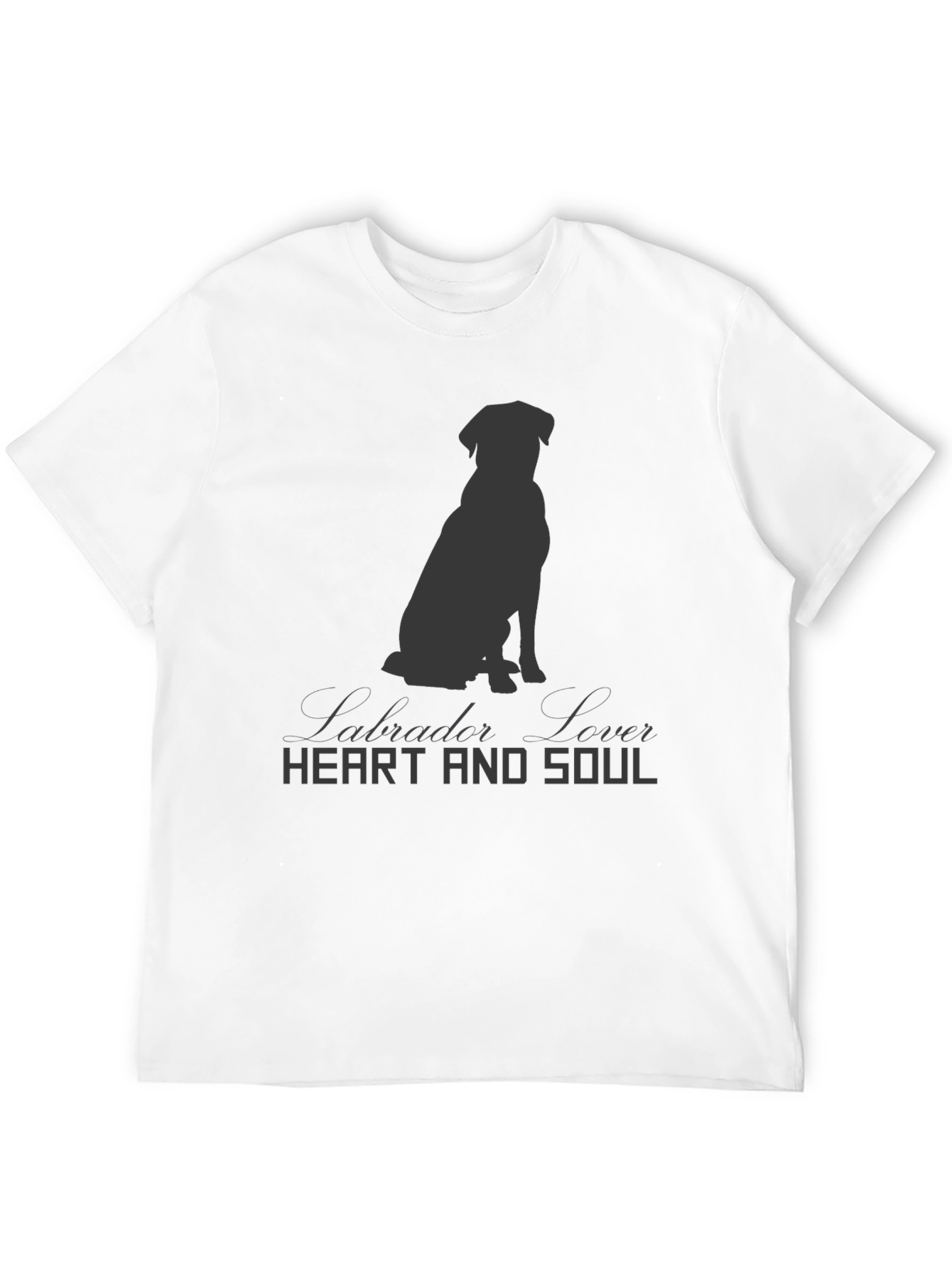 Labrador Lover Heart and Soul Black T-Shirt