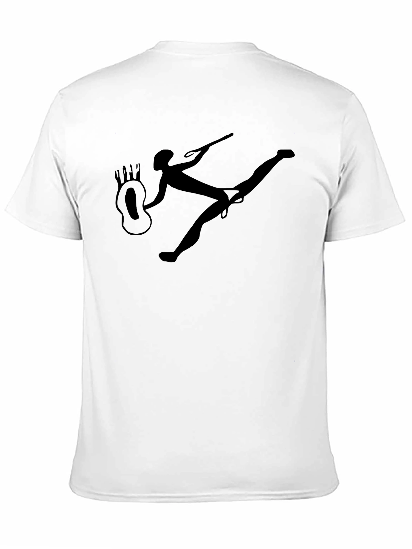 Abstract Silhouette Graphic Tee - Black