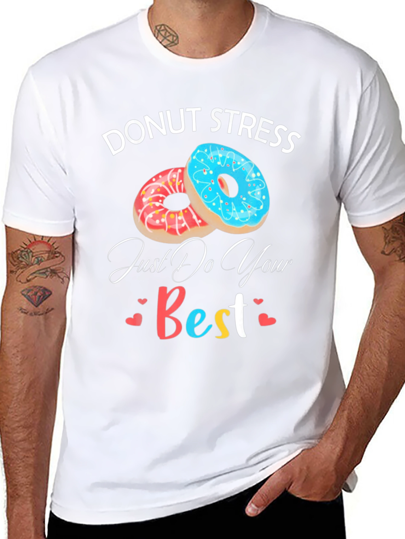 Donut Stress T-Shirt - Funny Motivational Comfortable