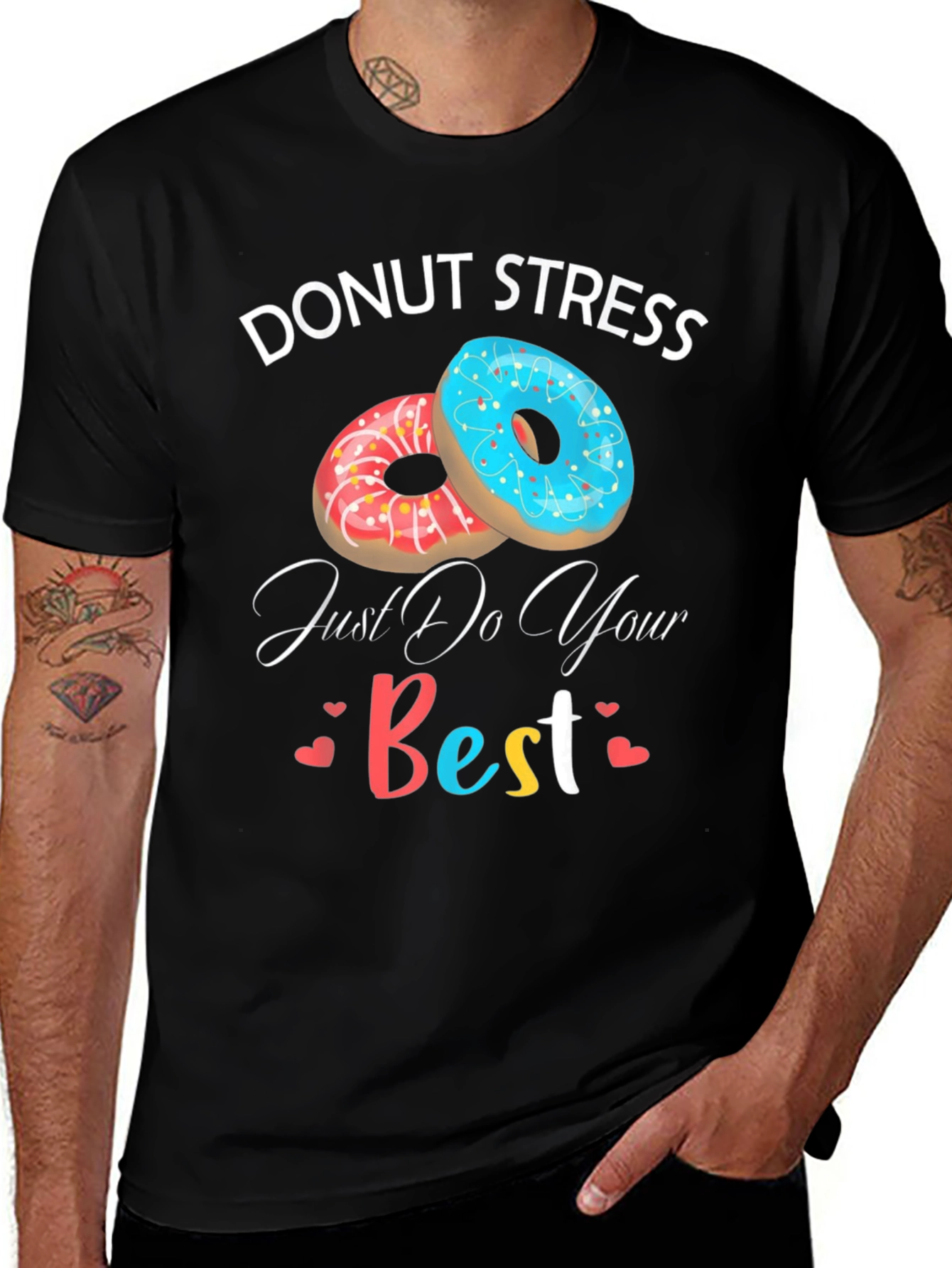 Donut Stress T-Shirt - Funny Motivational Comfortable