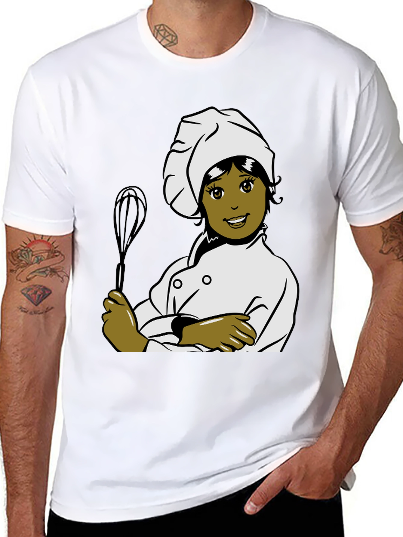 Chef Woman Cartoon Graphic T-Shirt