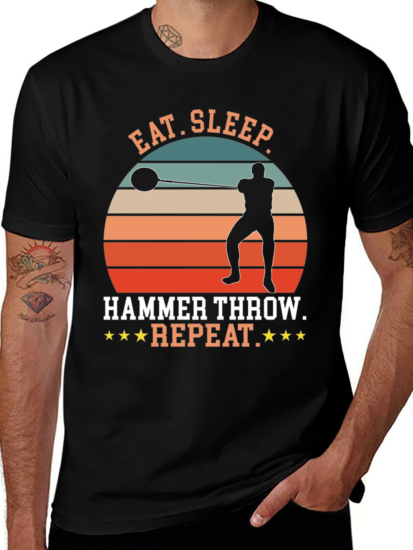 Eat Sleep Hammer Throw Repeat T-Shirt
