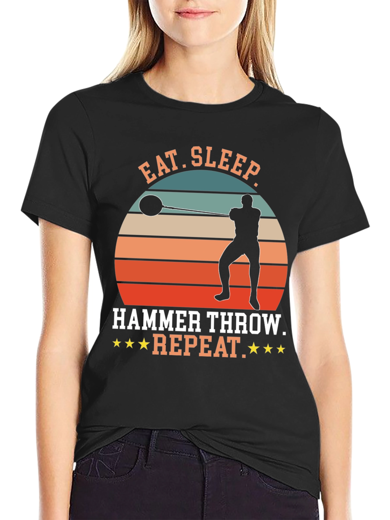 Eat Sleep Hammer Throw Repeat T-Shirt