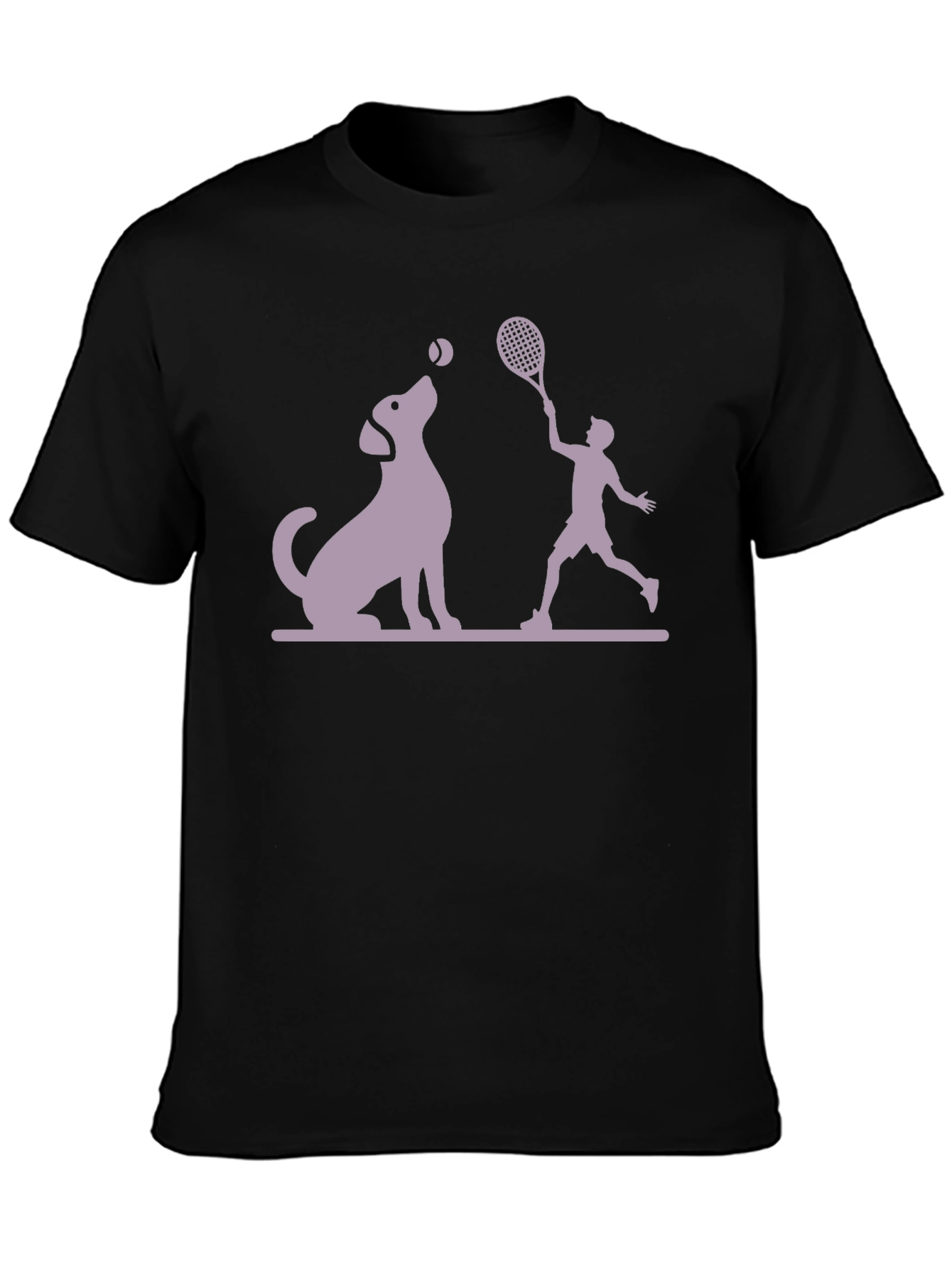 Dog & Tennis Player Graphic Tee