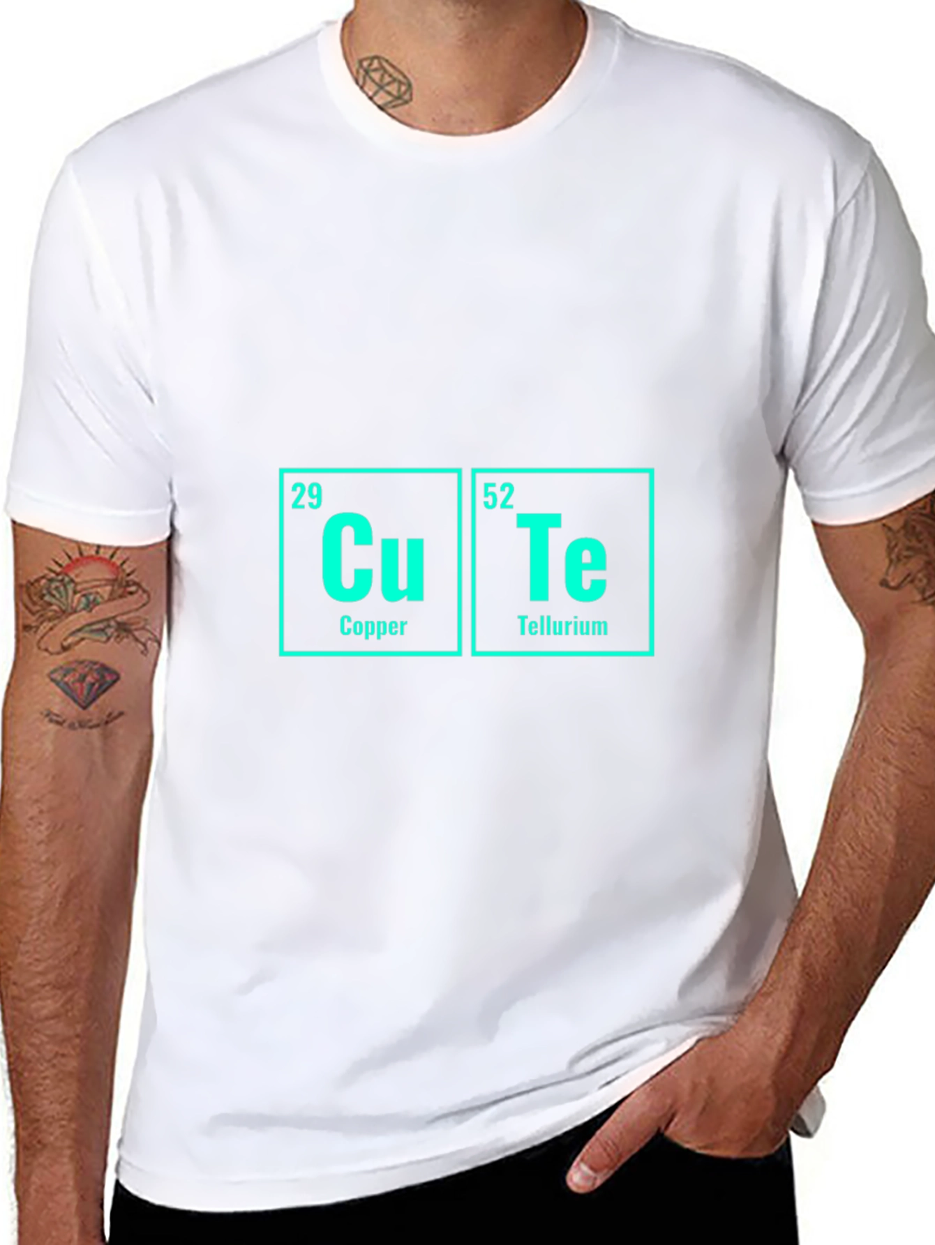 Cute Periodic Table T-Shirt - Copper & Tellurium