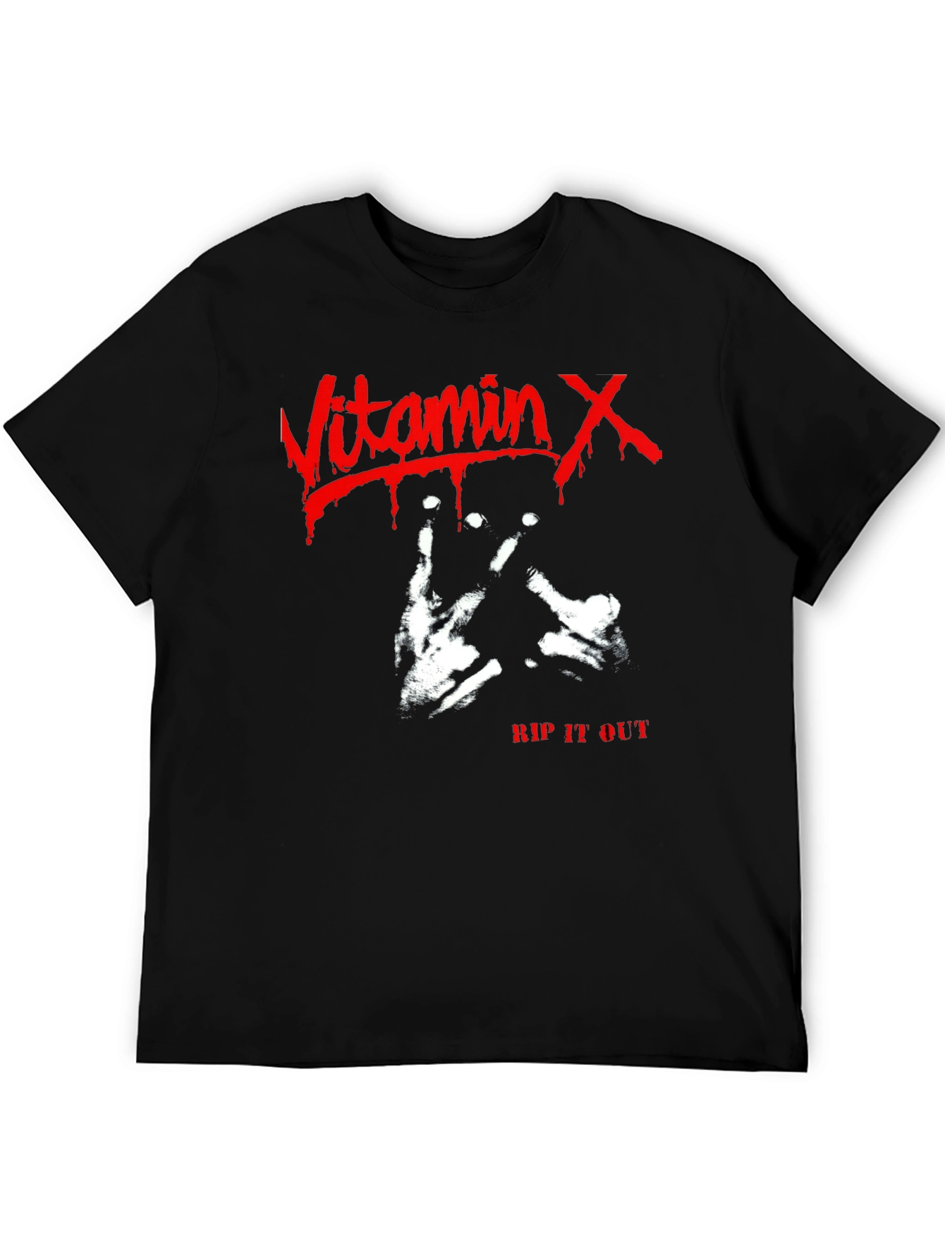 Vitamin X Rip It Out Black T-Shirt