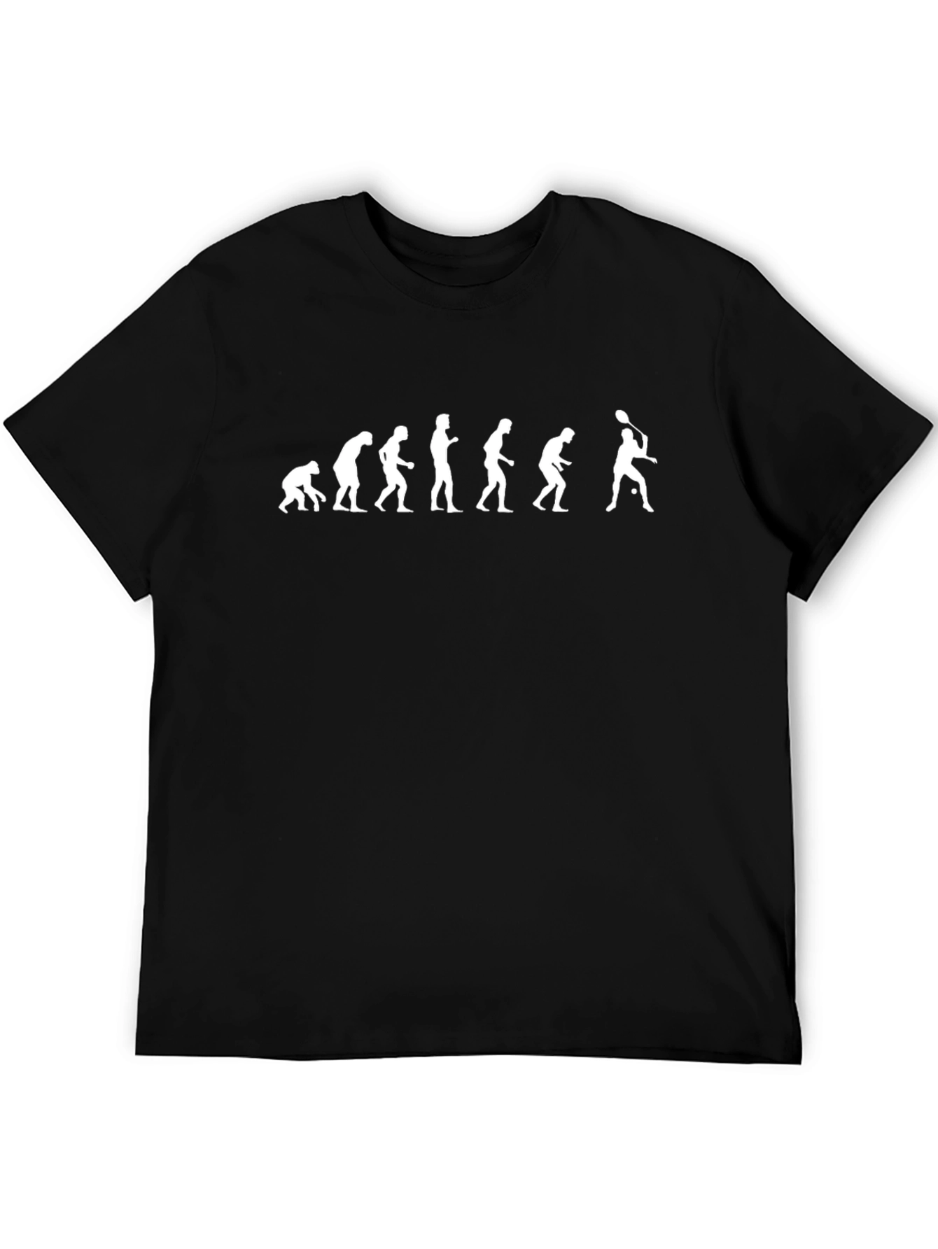 Tennis Evolution Graphic Tee - Black Cotton