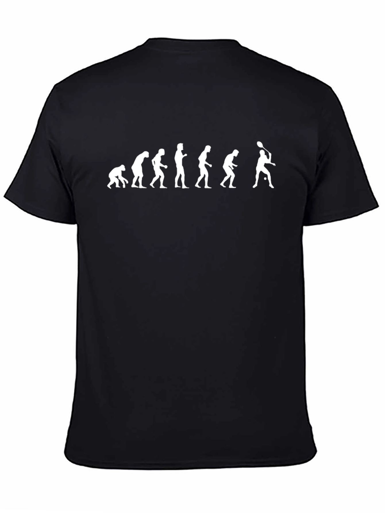 Tennis Evolution Graphic Tee - Black Cotton