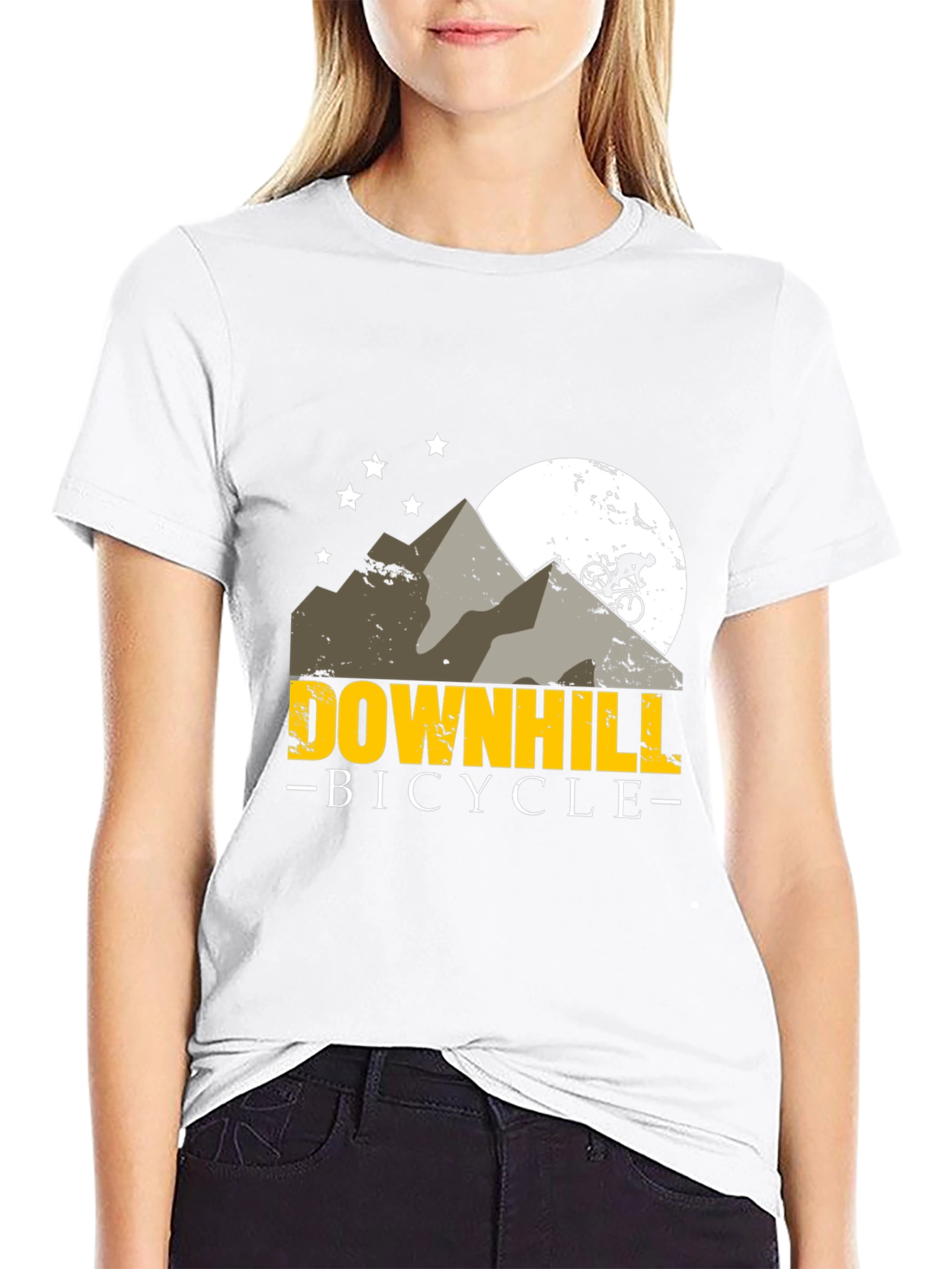 Downhill Bicycle T-Shirt - Mountain Bike Design