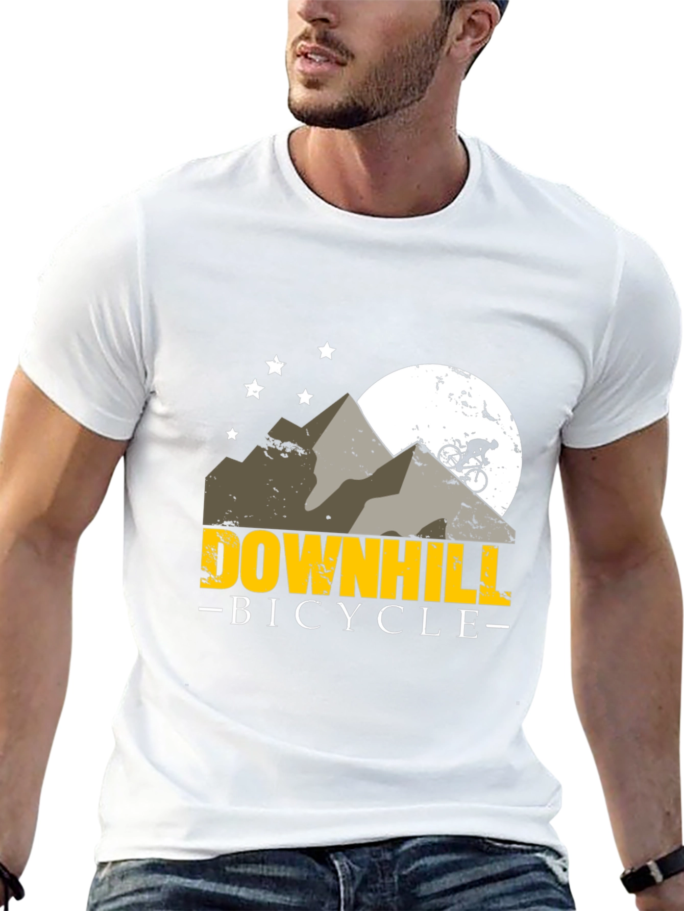 Downhill Bicycle T-Shirt - Mountain Bike Design
