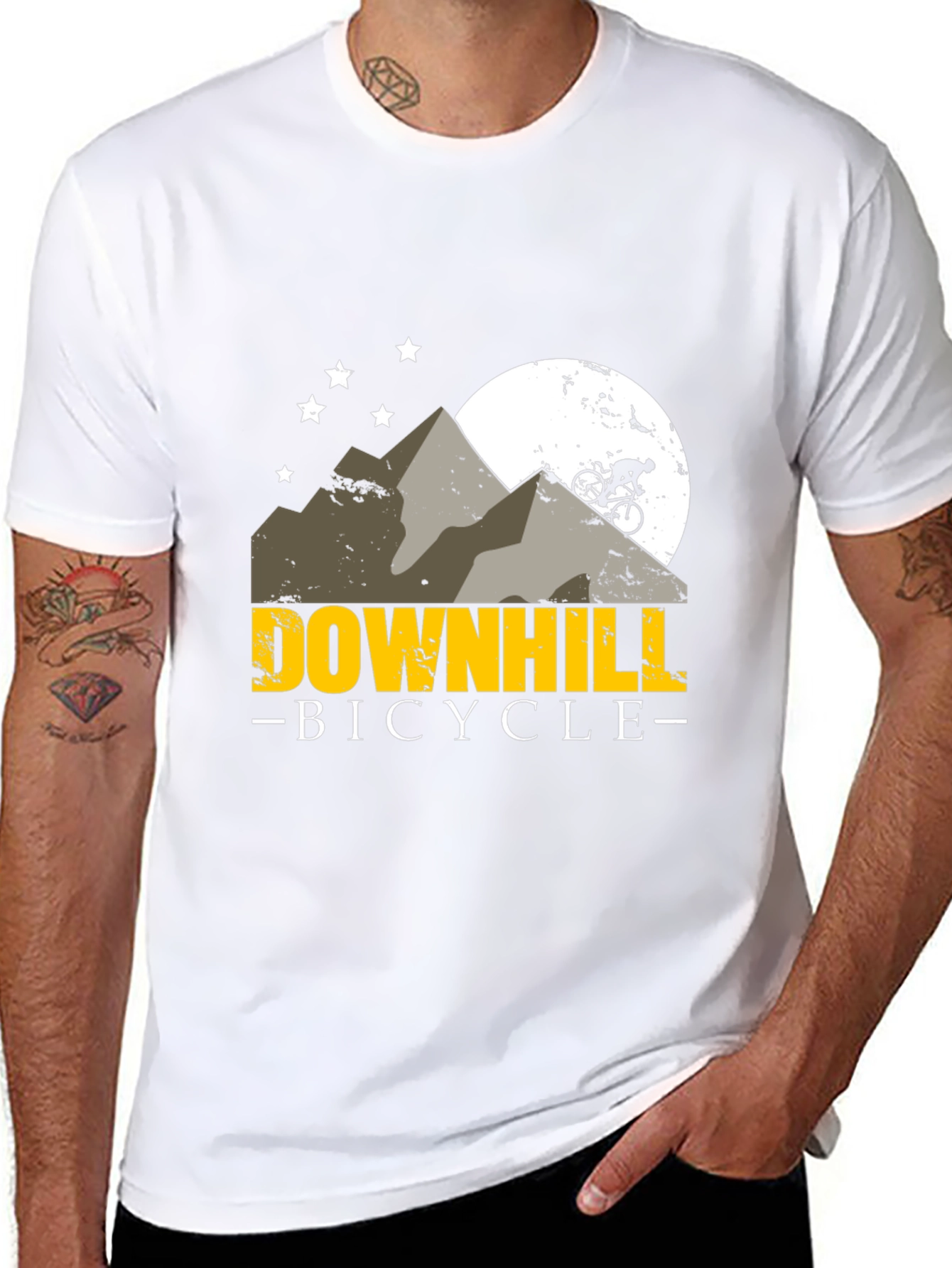 Downhill Bicycle T-Shirt - Mountain Bike Design