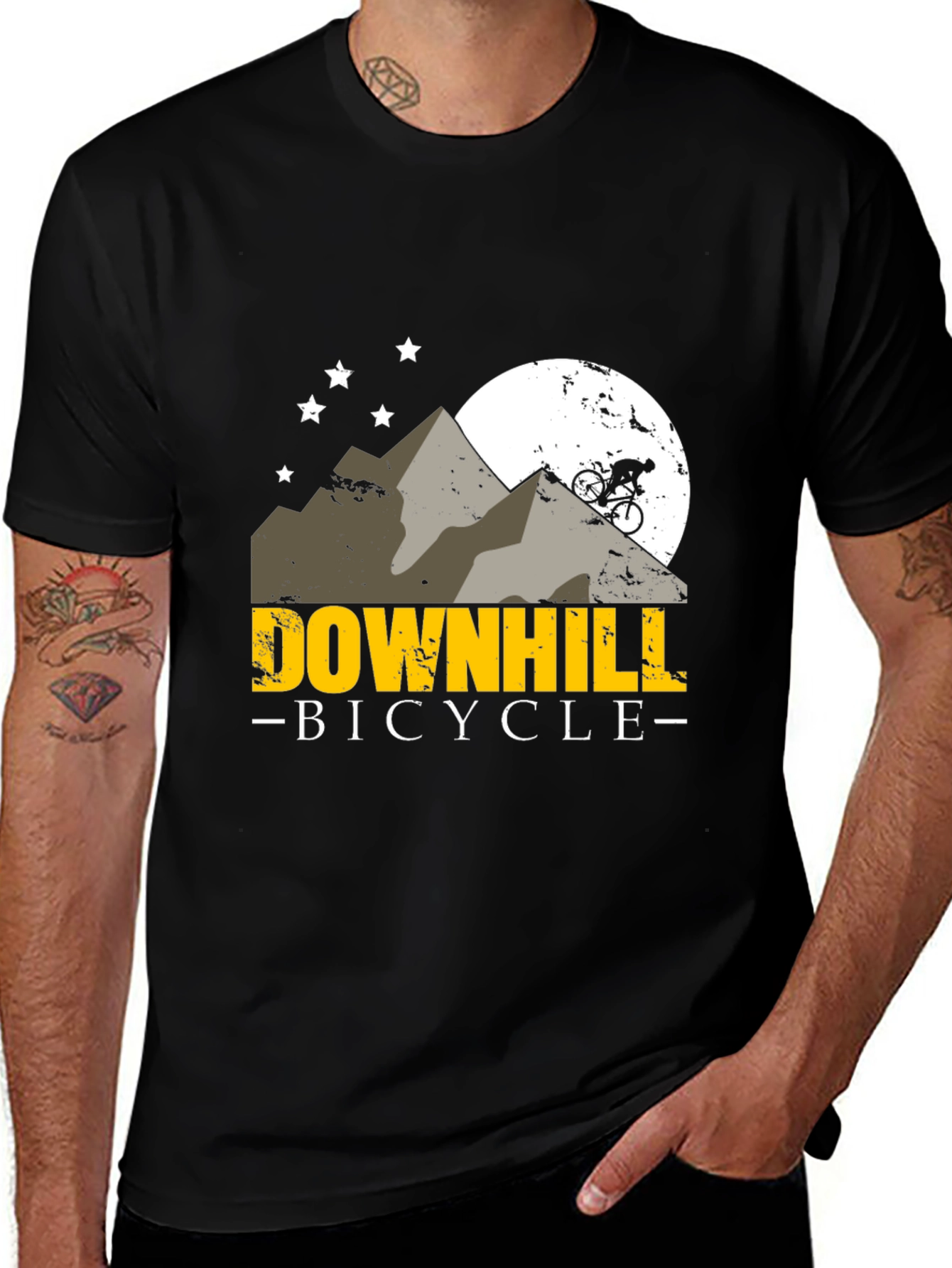 Downhill Bicycle T-Shirt - Mountain Bike Design