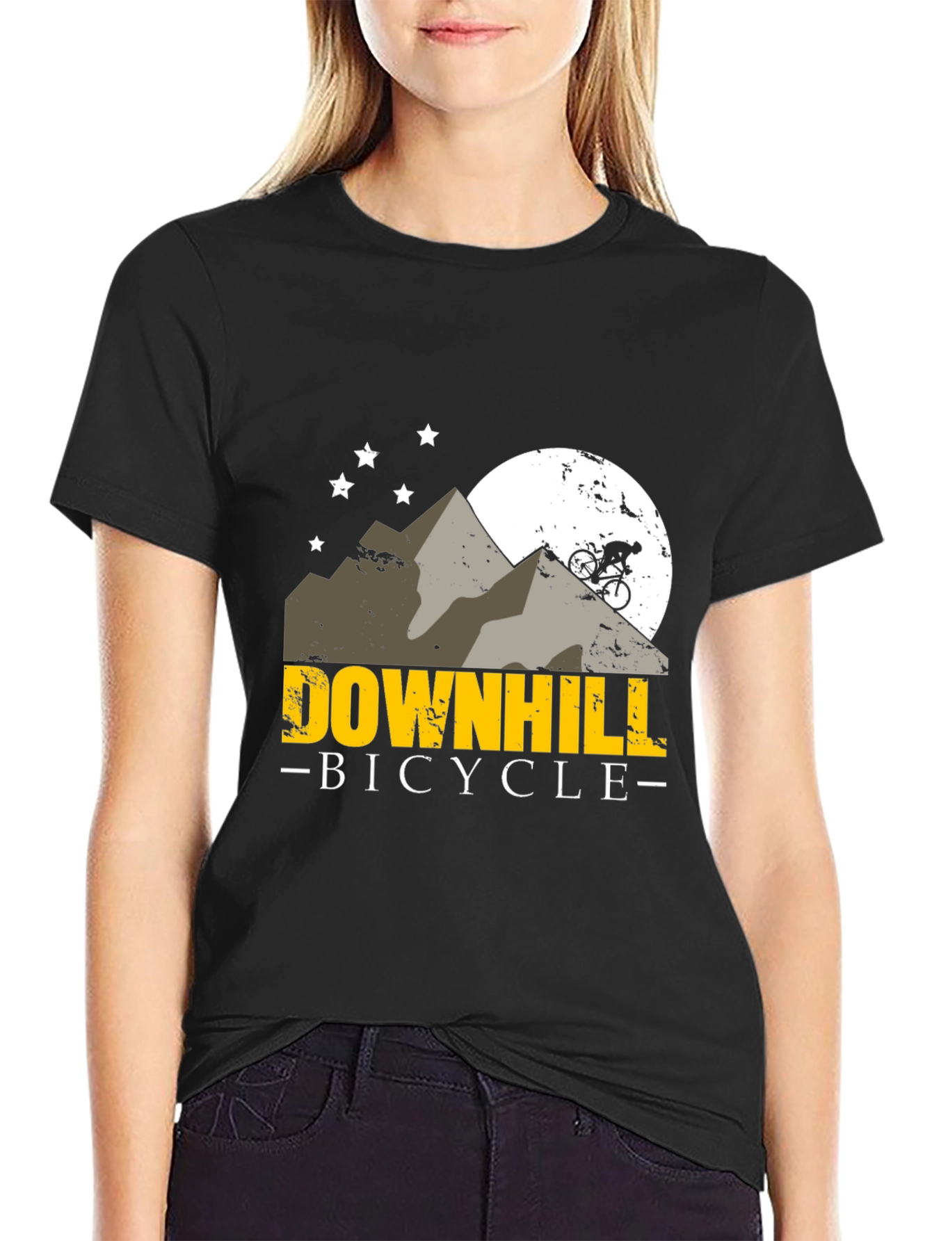 Downhill Bicycle T-Shirt - Mountain Bike Design