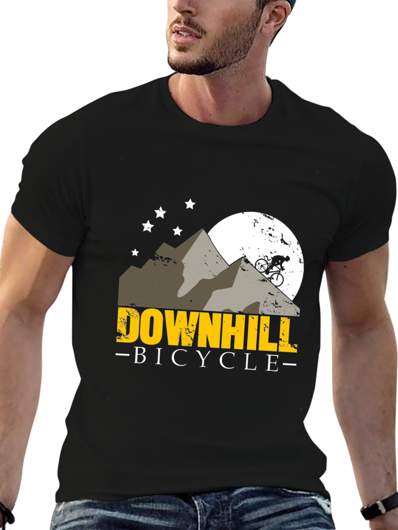 Downhill Bicycle T-Shirt - Mountain Bike Design