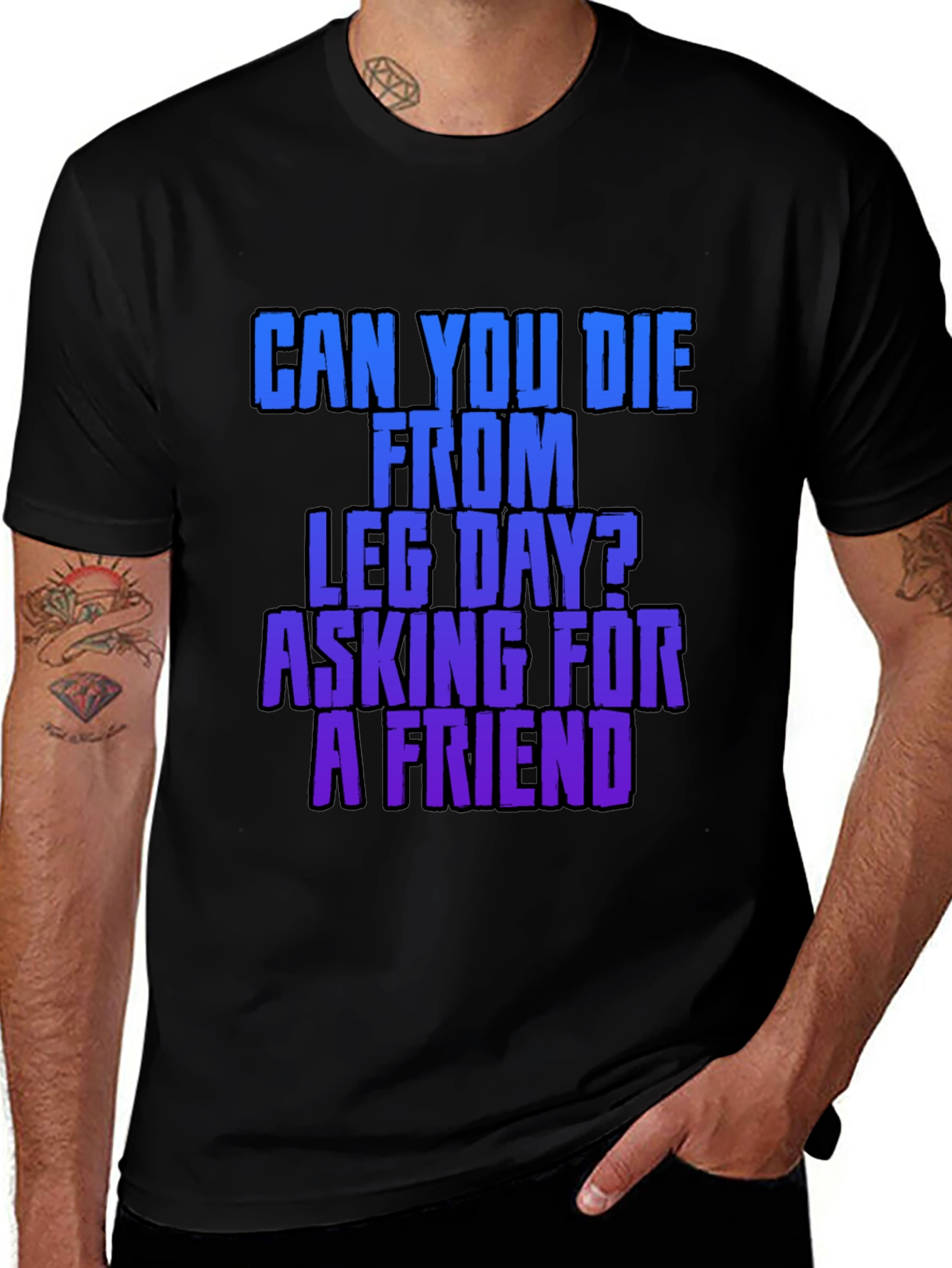 Leg Day? Asking for a Friend Black T-Shirt
