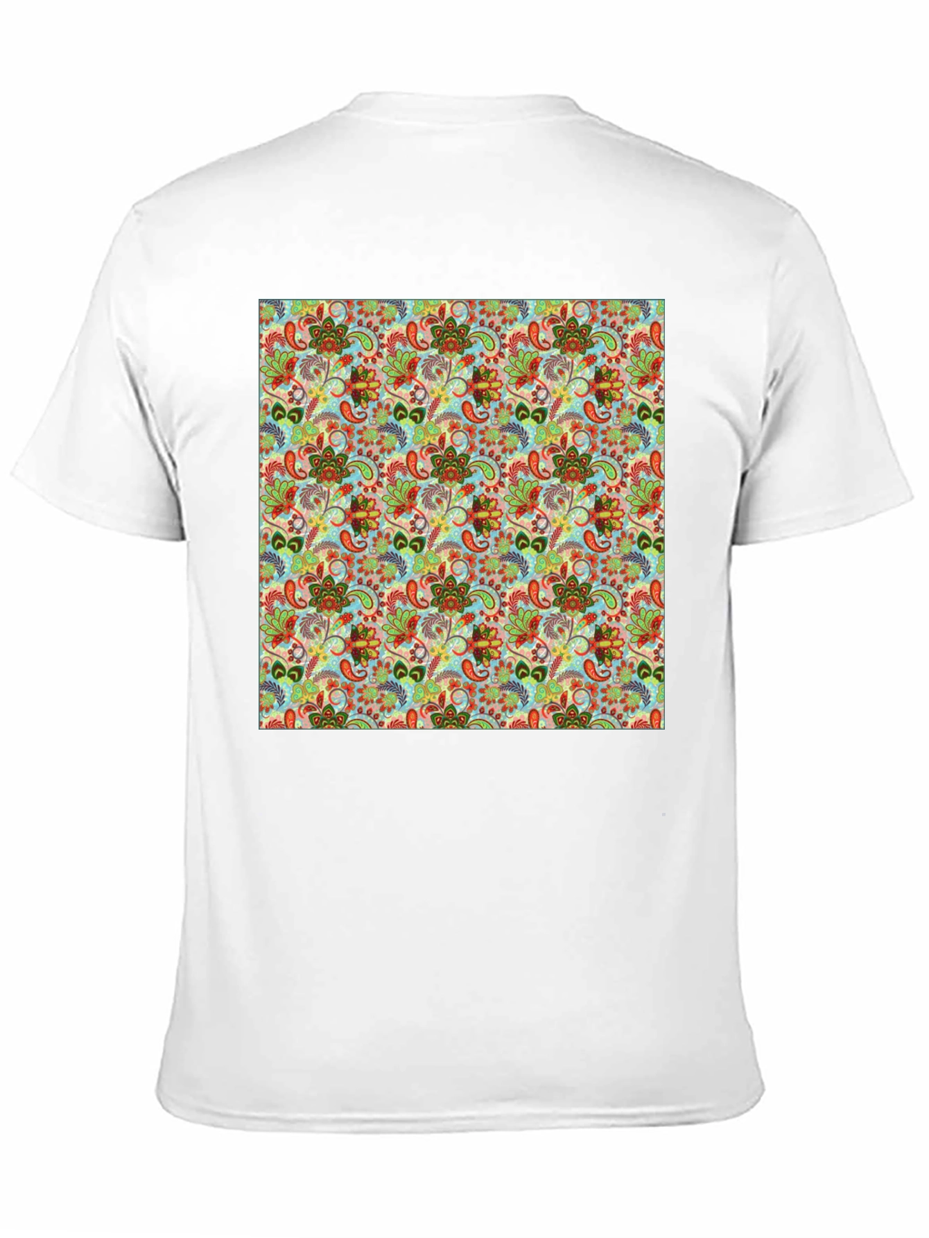 Floral Pattern Crew Neck Tee