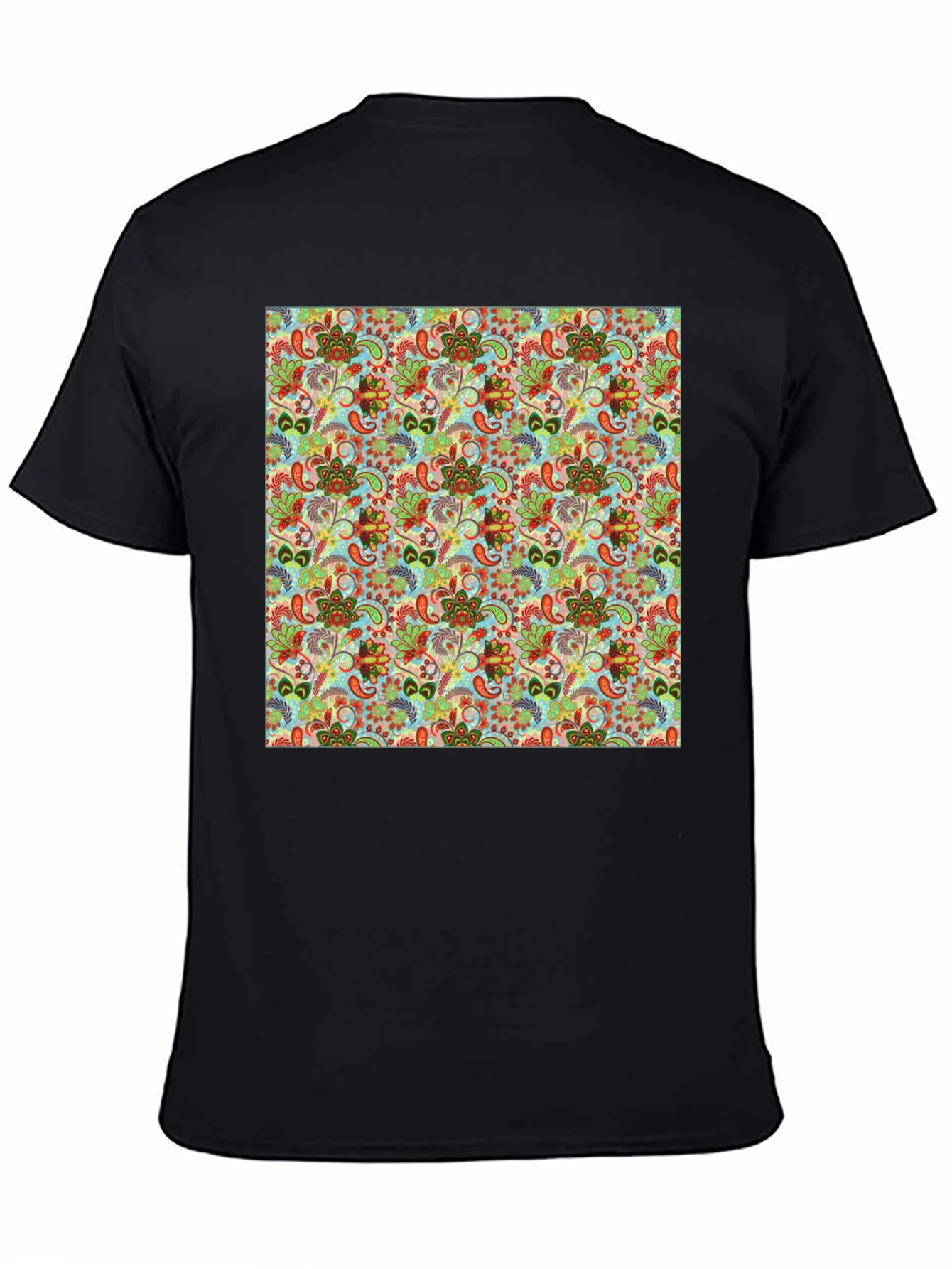 Floral Pattern Crew Neck Tee