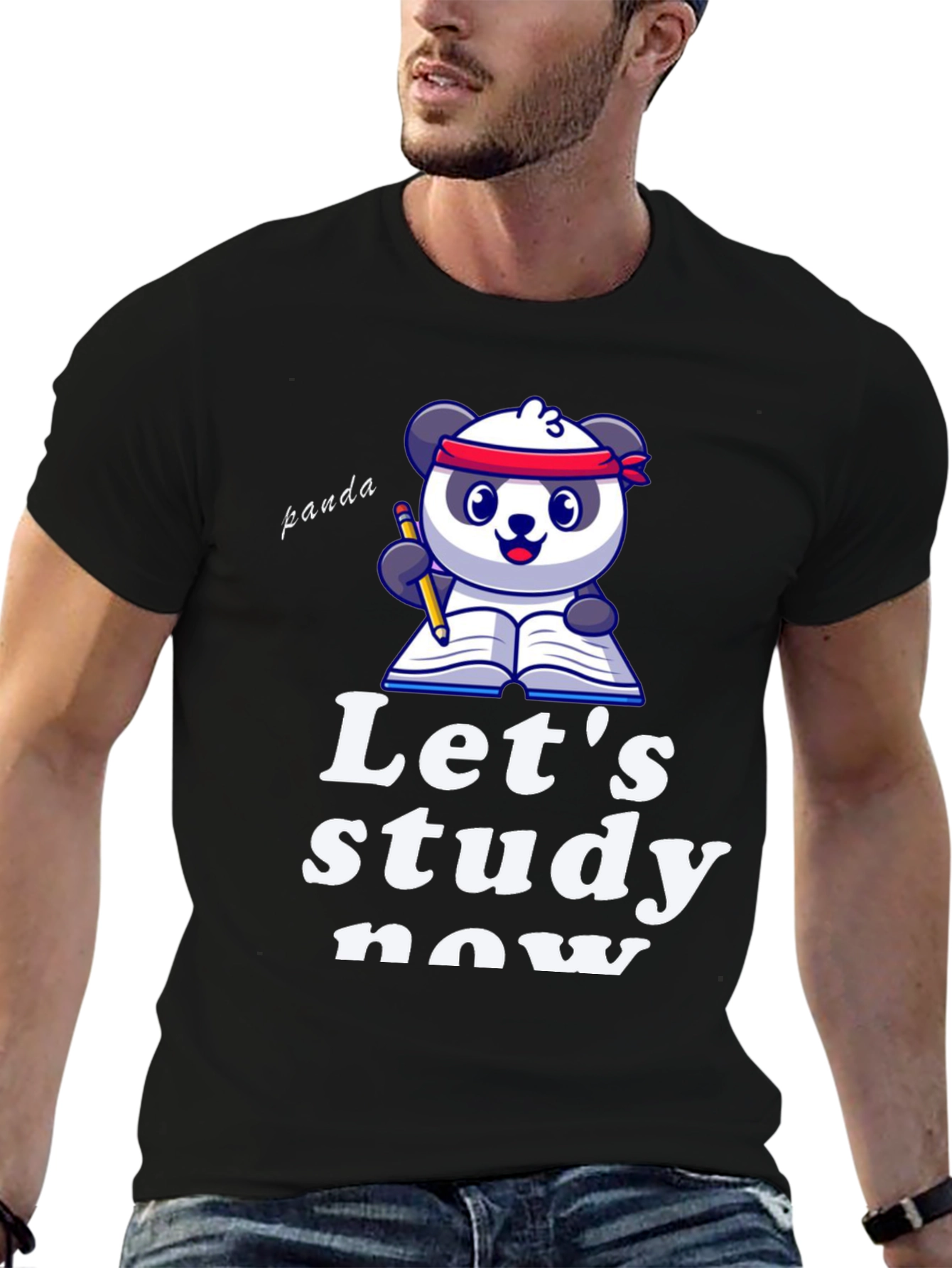 Study Panda Black T-Shirt