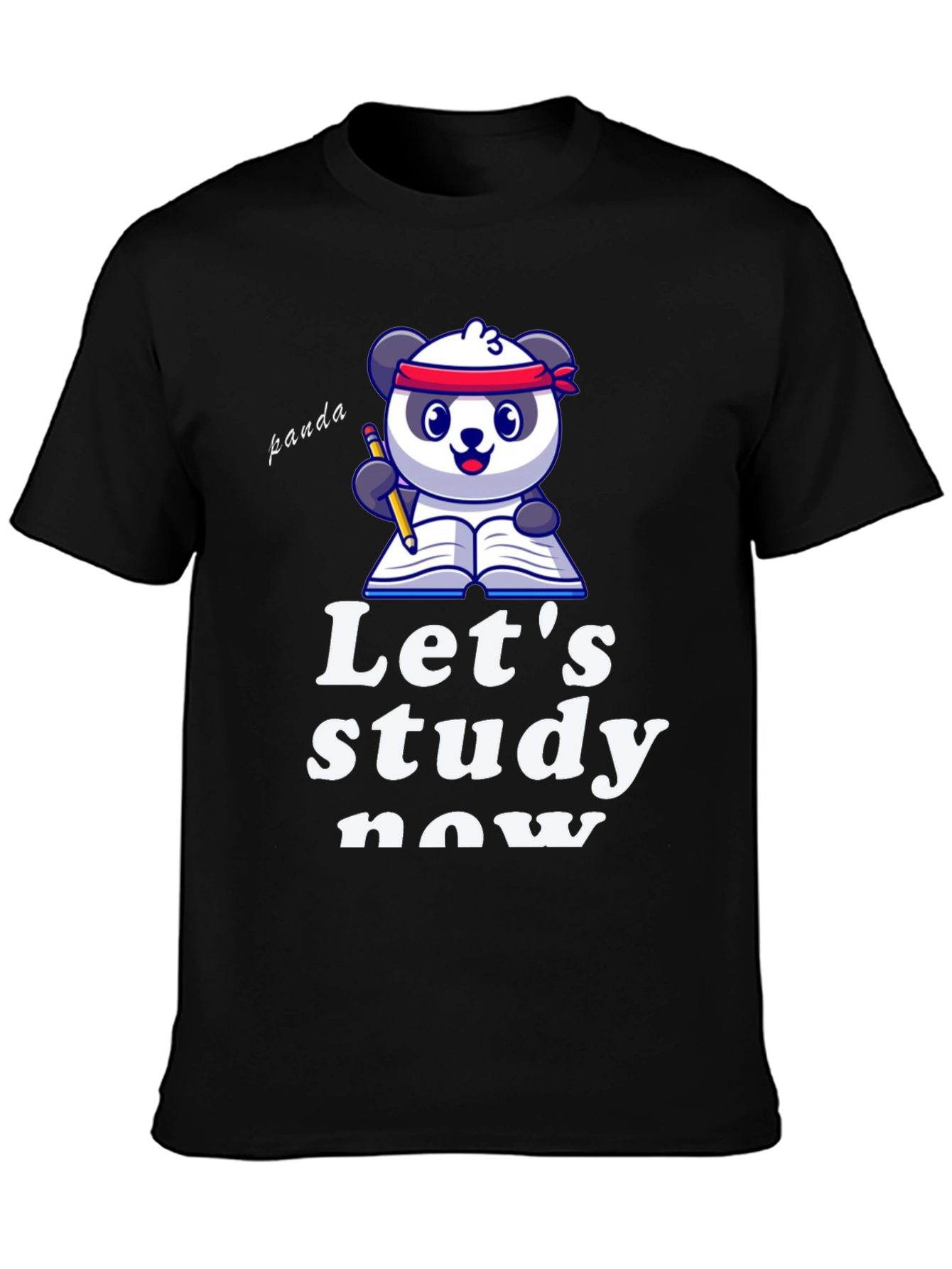 Study Panda Black T-Shirt