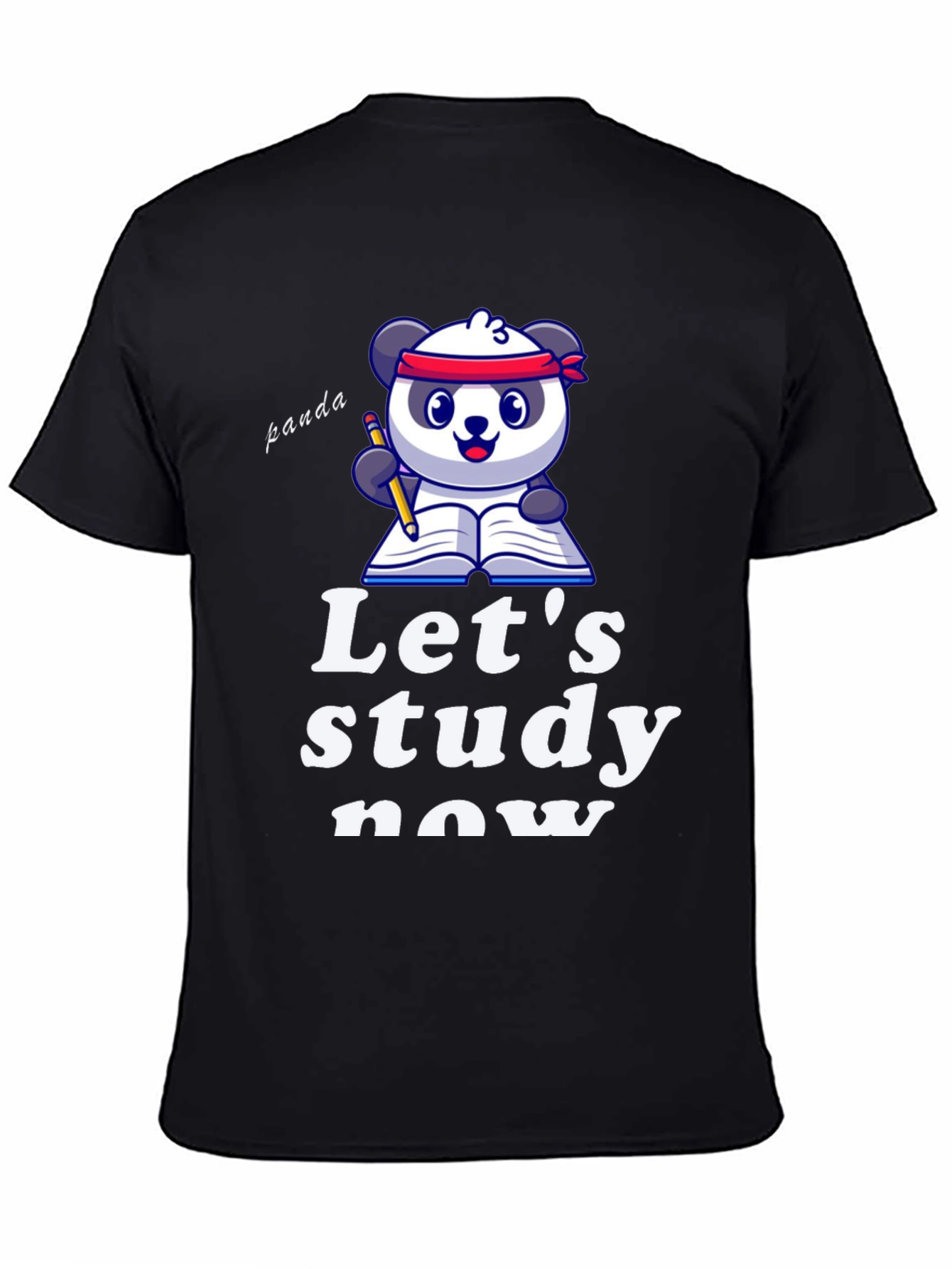Study Panda Black T-Shirt
